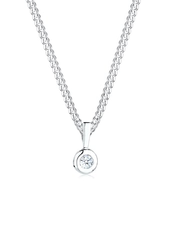 Diamore Collierkettchen »Kreis Solitär Rund Diamant (0.03 ct.) 925 Silber« kaufen