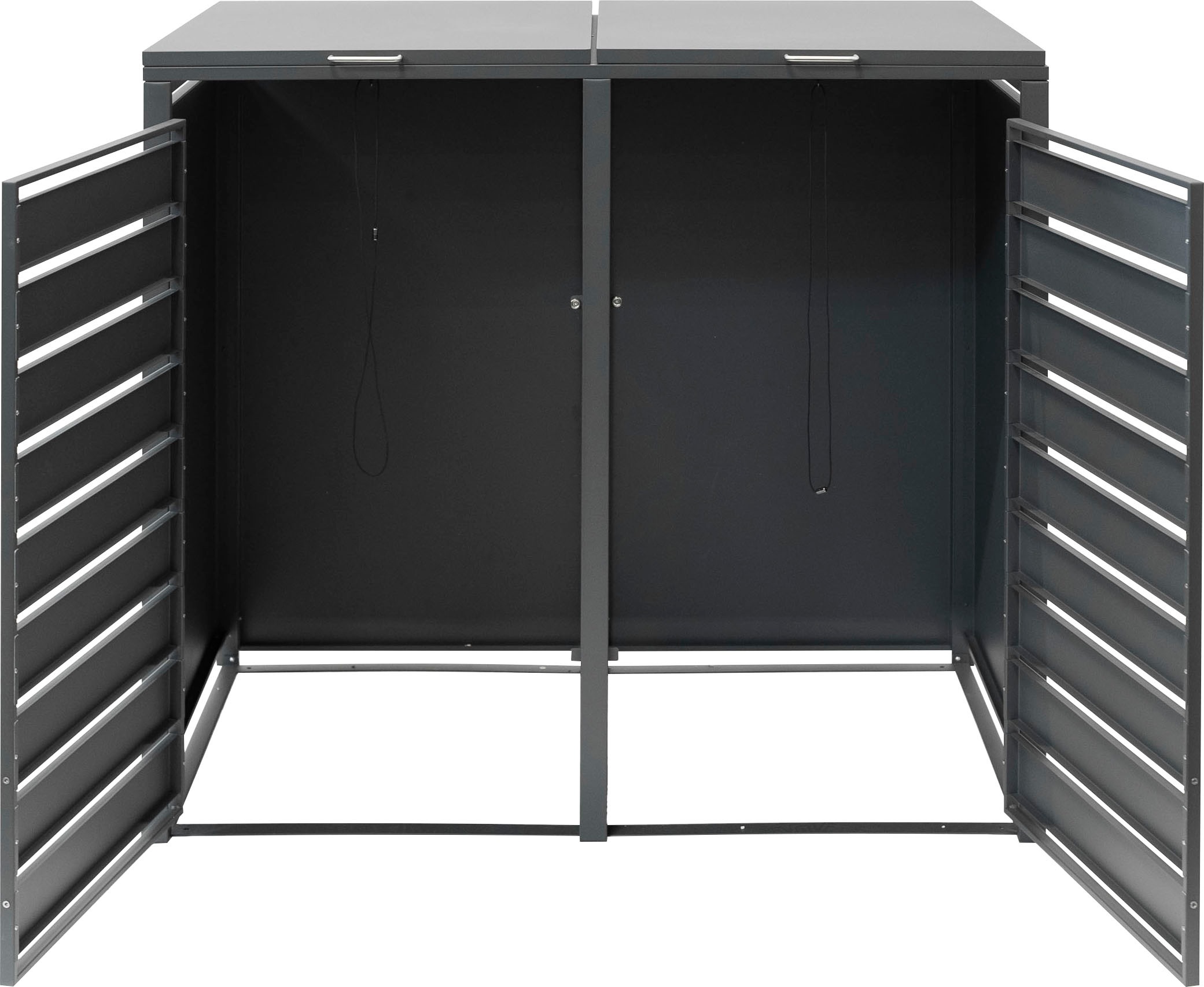 WESTMANN Mülltonnenbox »für 2 Mülltonnen à 240 l«, HxBxT: 116x132x80cm, mit Gasdruckfedern und Deckeldämpfern