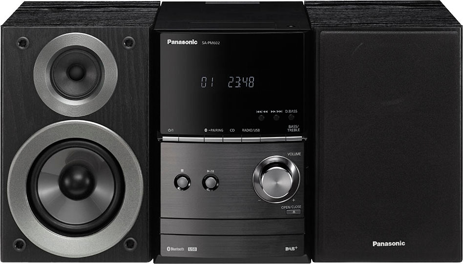Panasonic Kompaktanlage »SC-PM602 Micro-«, Bluetooth, UKW Radio-Digitaluhr-Display mit Uhranzeige-Sleep-Timer