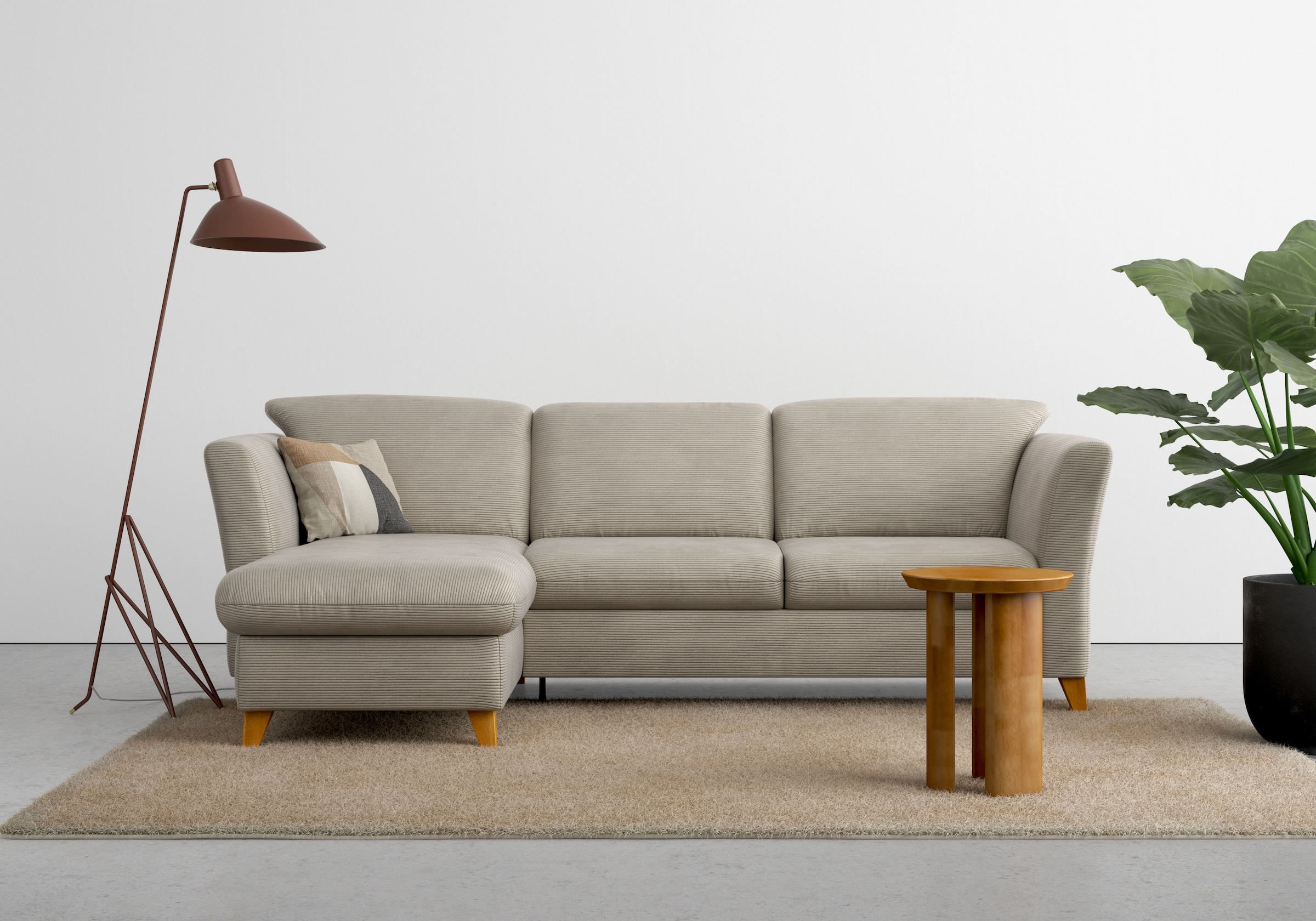 Home affaire Ecksofa »Trelleborg L-Form«, wahlweise mit Bettfunktion und Bettkasten, inkl. Federkern-Polsterung