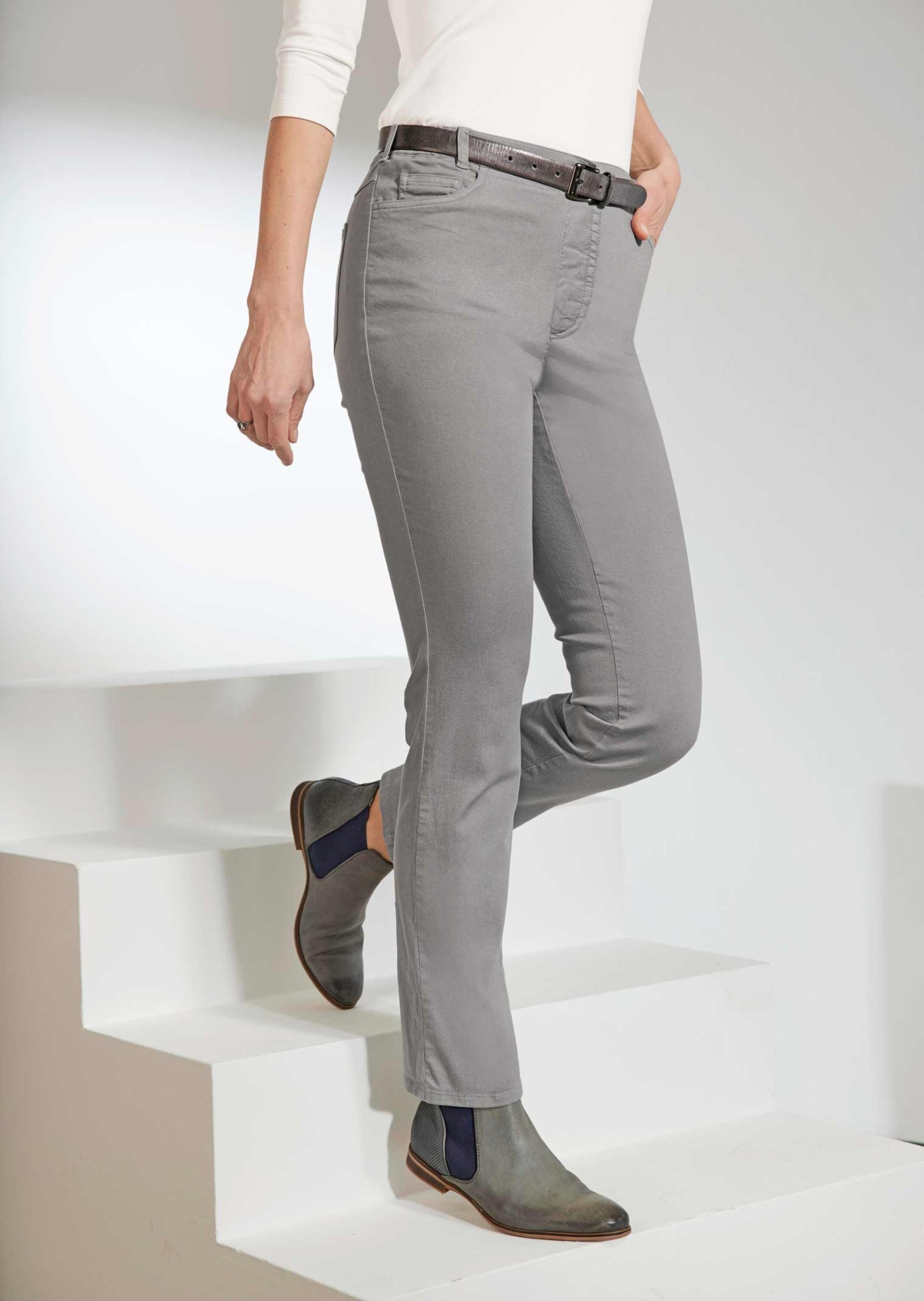 GOLDNER 2-in-1-Hose »Hose Carla in jeanstypischer Form und trendstarker Farbe«  Ohne