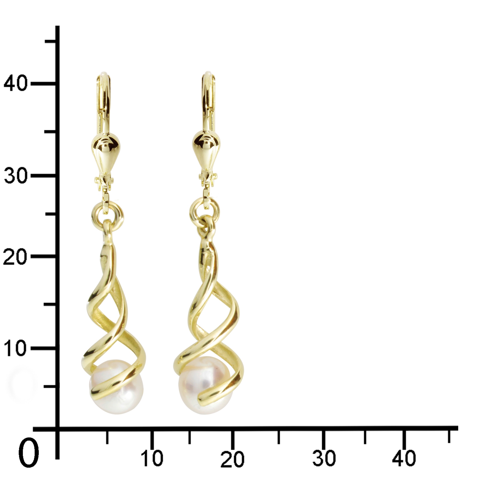 OSTSEE-SCHMUCK Paar Ohrhänger »- Lusia - Gold 333/000 - Zuchtperle«