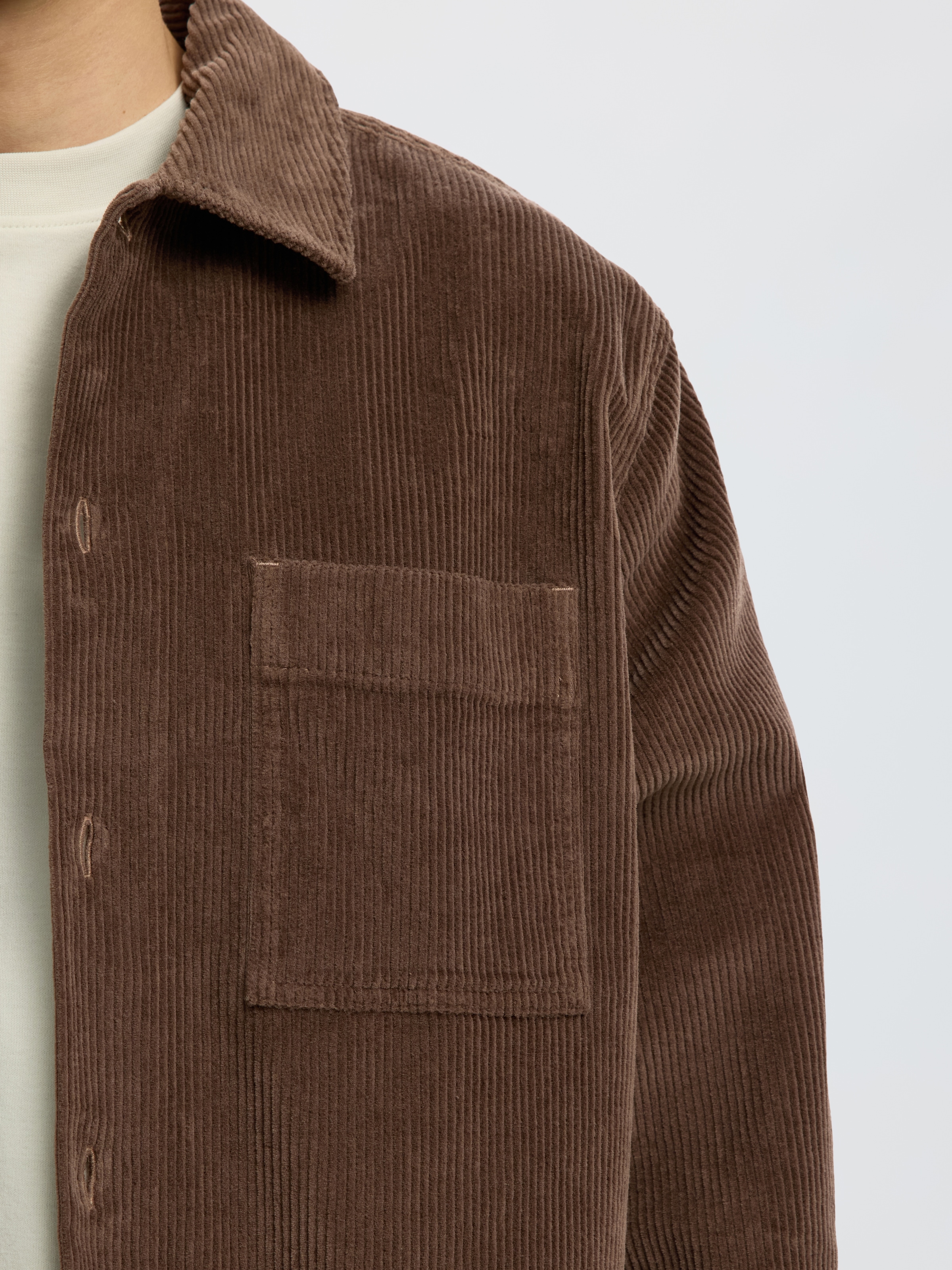 SELECTED Langarmhemd »SLMOTTO KRIS CORD OVERSHIRT NOOS« Baumwollmischung, regular fit