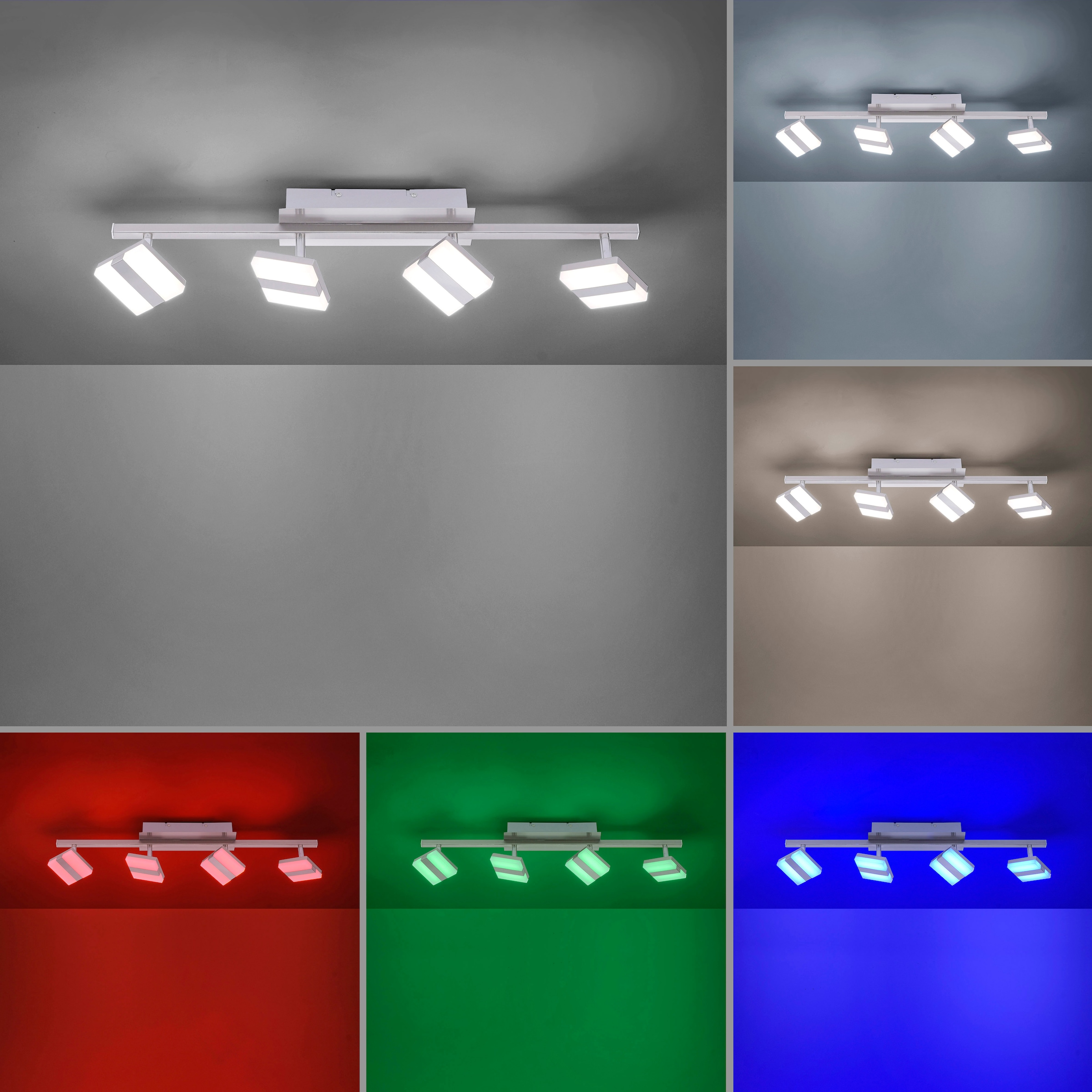 Leuchten Direkt LED Deckenleuchte »Ls-SABI«, online XXL 3 über dimmbar mit kaufen flammig-flammig, | 4 Garantie Jahren Fernbedienung