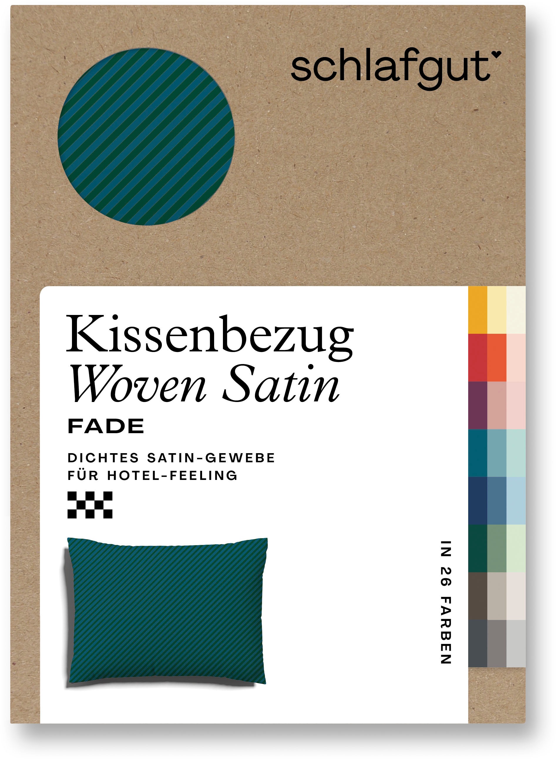 Schlafgut Kissenbezug »Woven Satin Fade«, (1 St.), mit Farbverlauf
