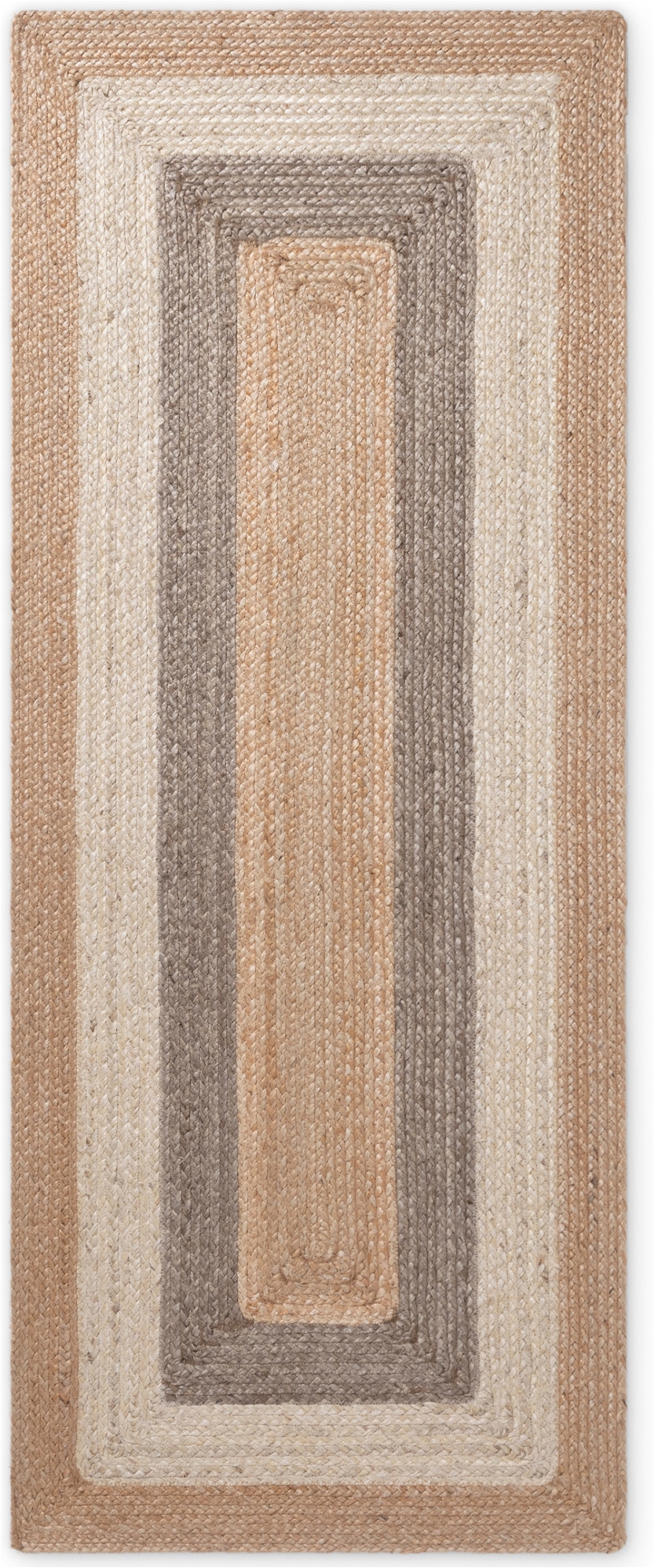 HANSE Home Teppich »Juno Fusion  Juteteppich« rechteckig 9 mm Höhe Jute, Shape, Handgemacht, Wohnzimmerteppich, Naturteppich, Wohnzimmer