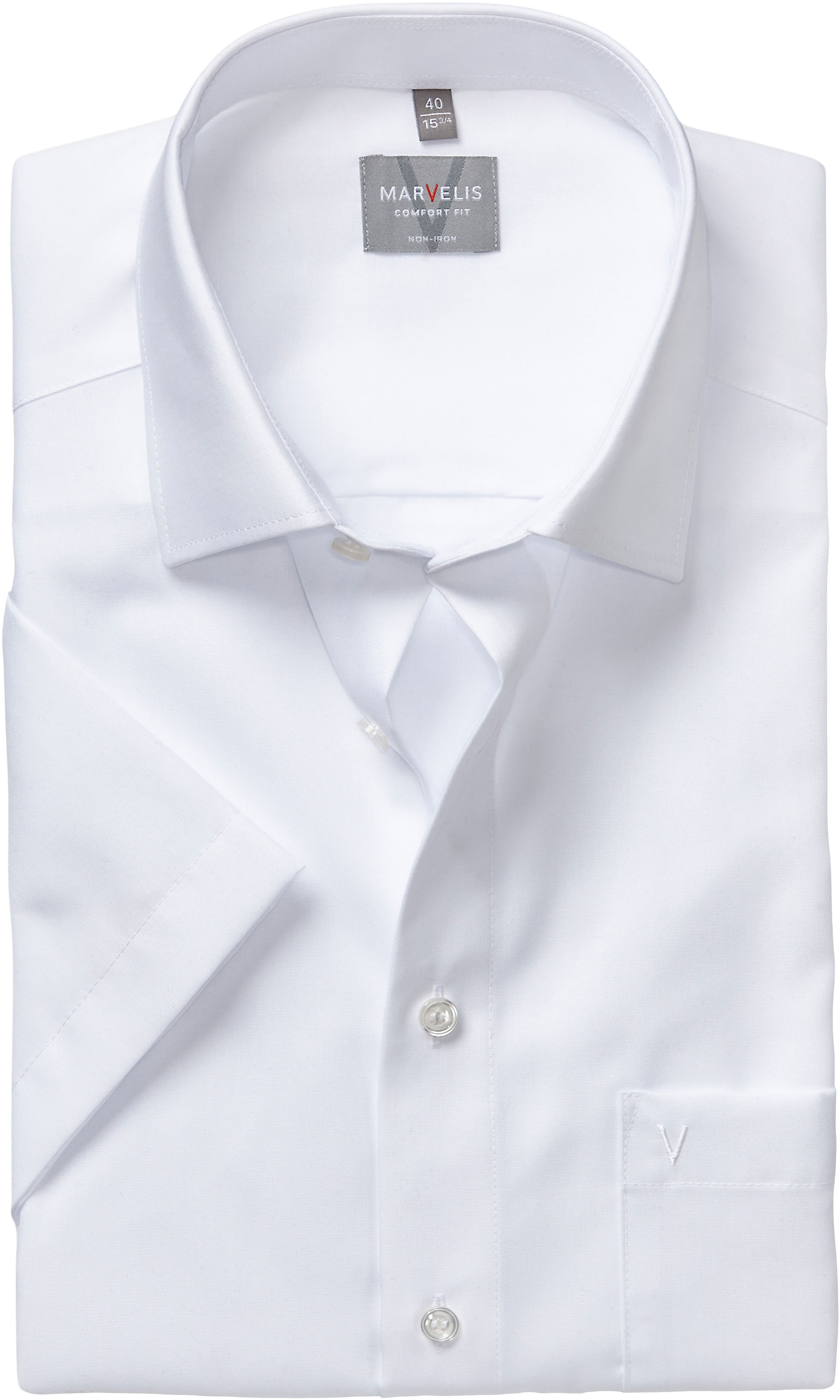 MARVELIS Kurzarmhemd Businesshemd, New-Kentkragen, comfort fit