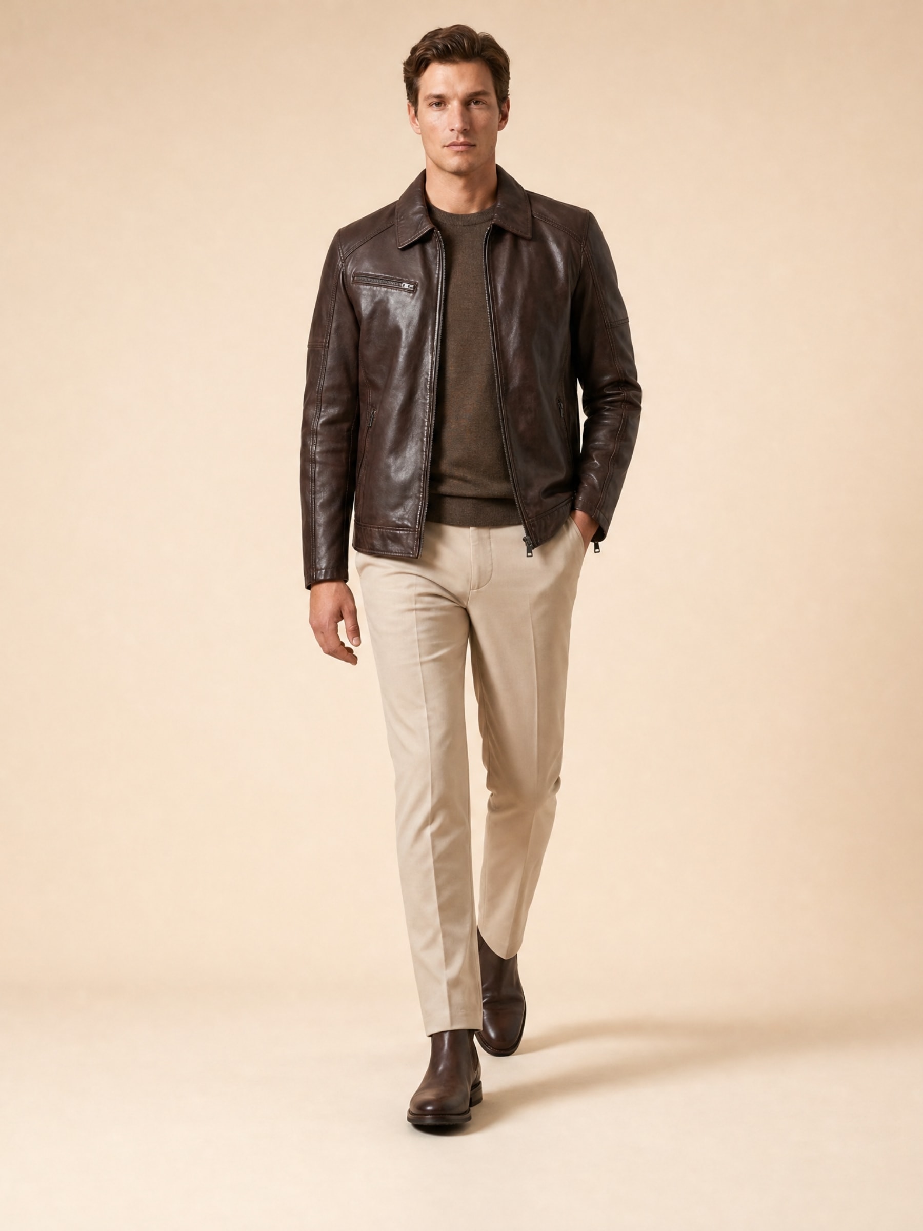 RICANO Lederjacke »Lederjacke Claude« Handgefertigt aus echtem Leder