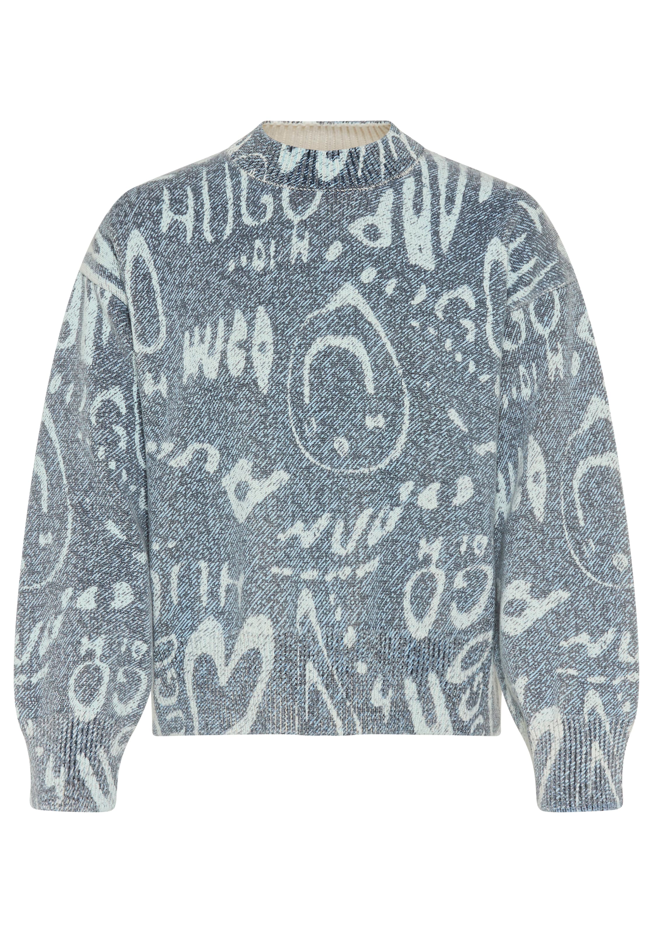 HUGO Blue Strickpullover »Slicary« mit Allover-Muster, oversize