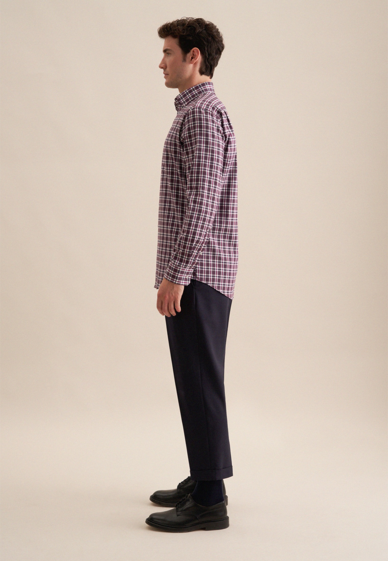 seidensticker Flanellhemd »Regular«, Regular Langarm Button-Down-Kragen Karo