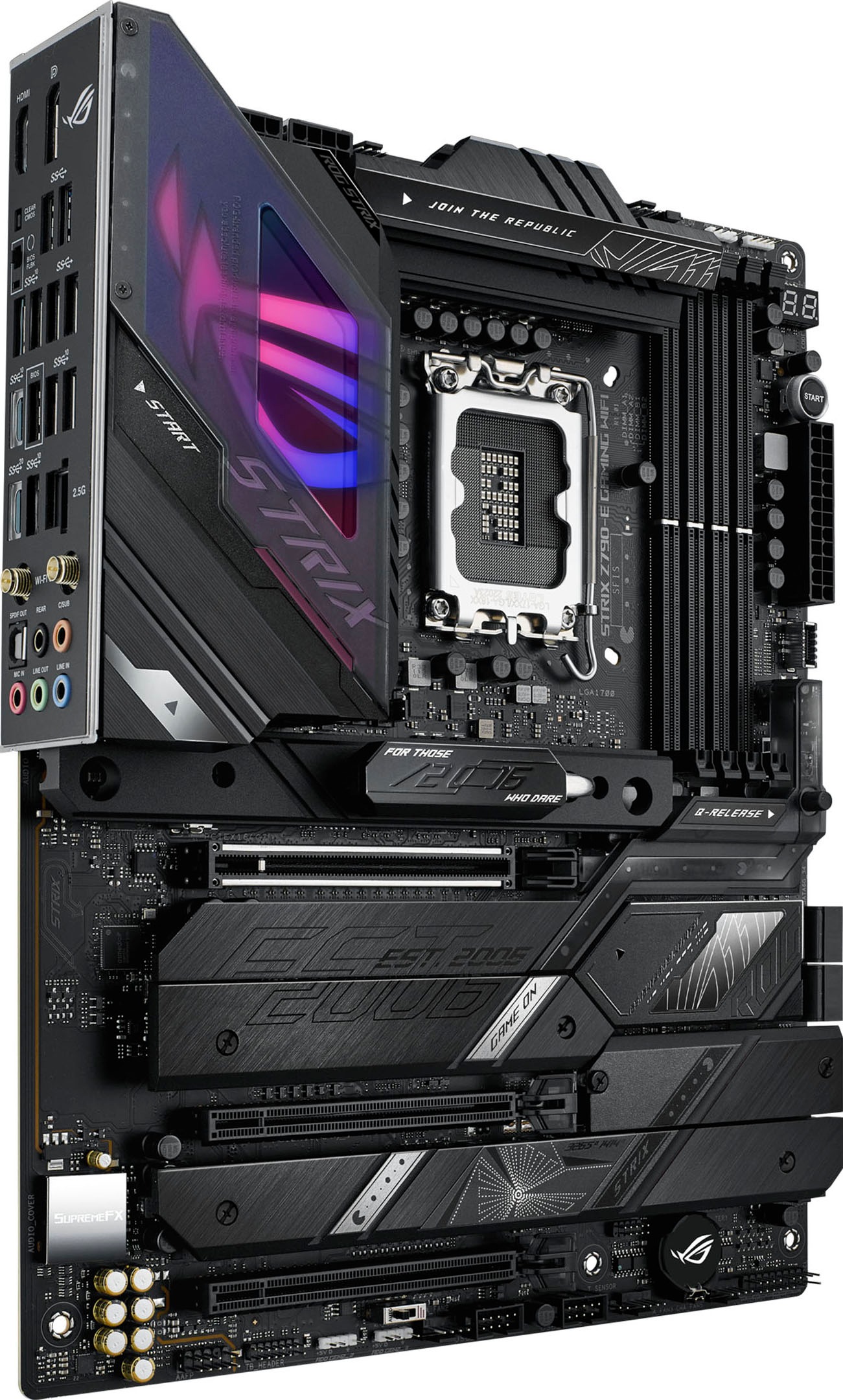 Asus Mainboard »ROG STRIX Z790-E GAMING WIFI«, DDR5 Speicher, 5x M.2, PCIe 5.0, WiFi 6E, AI Overclocking, Aura Sync