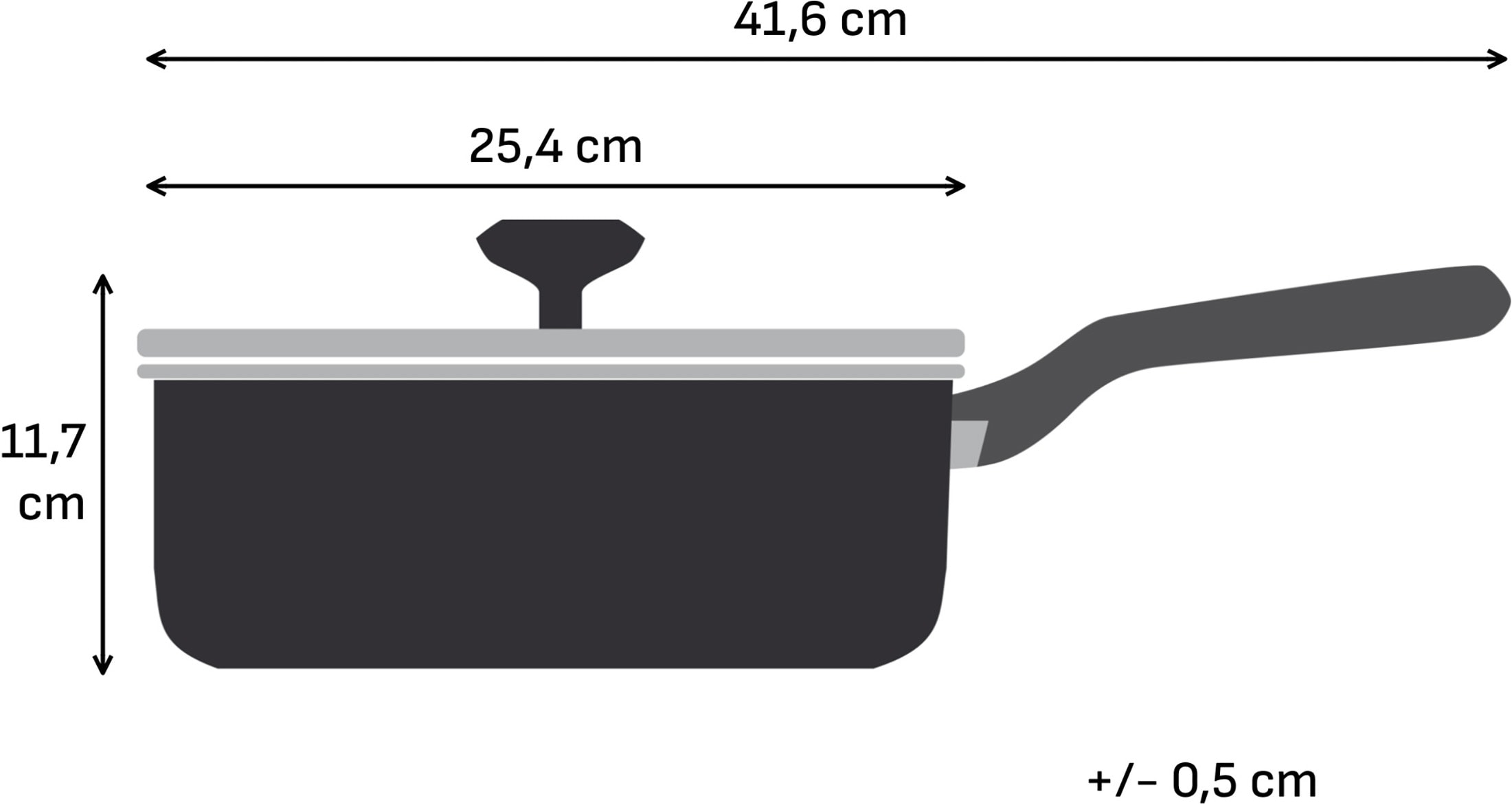 Tefal Schmorpfanne »Excell'Cook« Aluminium 1 Schmorpfanne 24 cm inkl. Glasdeckel,  leistungsstarke Antihaftbeschichtung, Induktion, metallspatelsicher