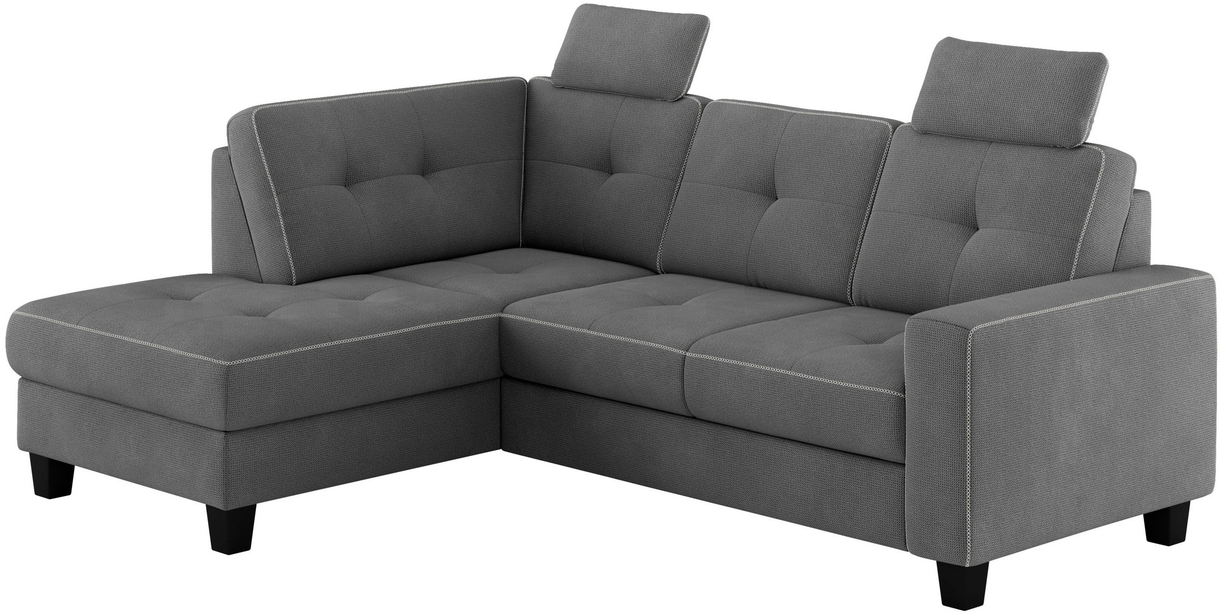 Places of Style Ecksofa »Varese«, Kreuznaht in beige