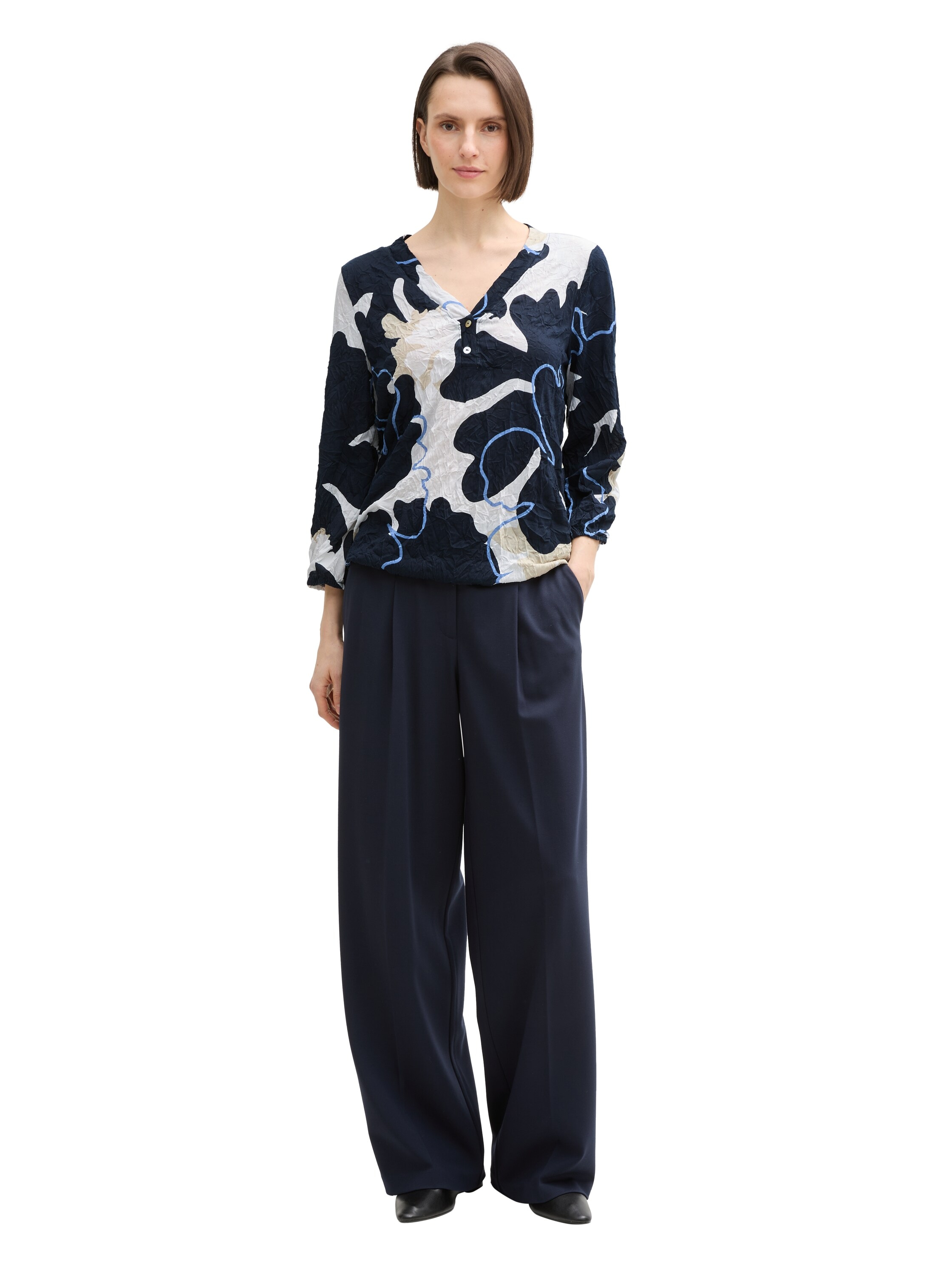 TOM TAILOR Blusenshirt, in Crinkle Optik