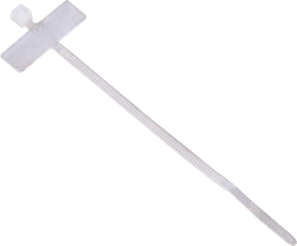 Kabelverbinder-Sortiment, Kabelbinder mit Beschriftungsfeld, 98 mm, Selbstsichernd, Natur