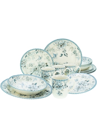 Kombiservice »Geschirr-Set Vintage Garden«, (Set, 16 tlg., Kaffeeservice und...