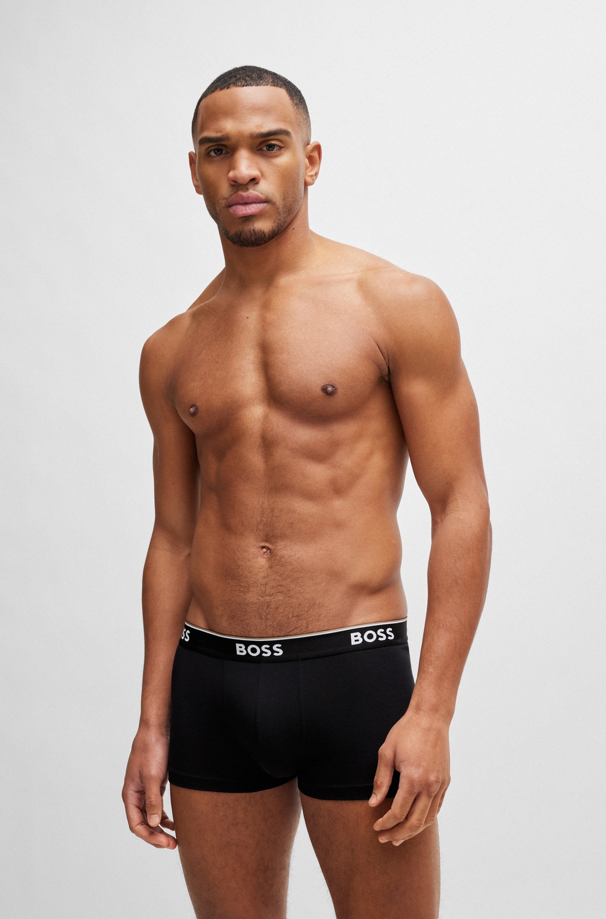 BOSS Boxer »TRUNK 3 PACK«, (3 St.), BOSS Schriftzug auf dem Bund