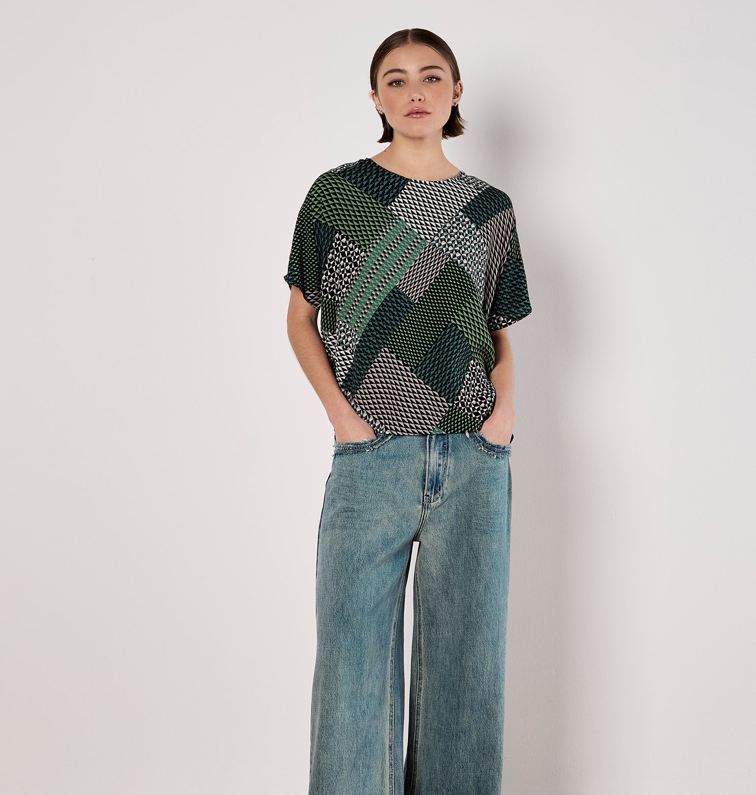 Apricot 2-in-1-Top »Top« mit geometrischem Druck