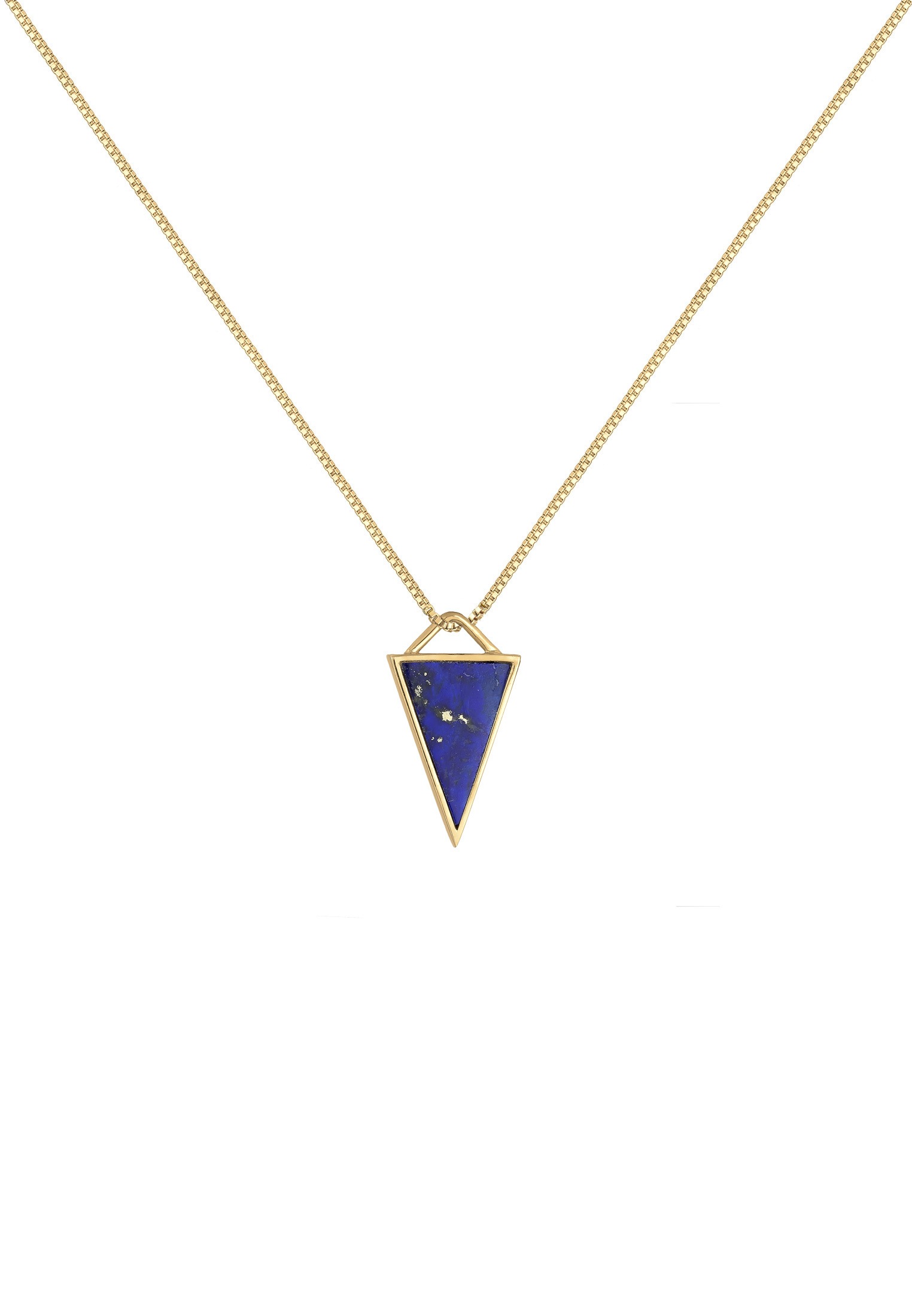 Elli Premium Silberkette »Halskette Lapis Lazuli Dreieck Edelstein 925 Silber«