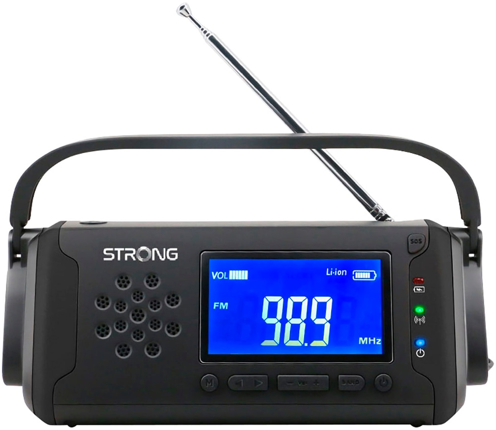 Strong Notfallradio »EPR1500«, (AM-Tuner-FM-Tuner-UKW mit RDS), Camping- und Notfallradio mit Solar- und Kurbelbetrieb, Powerbank