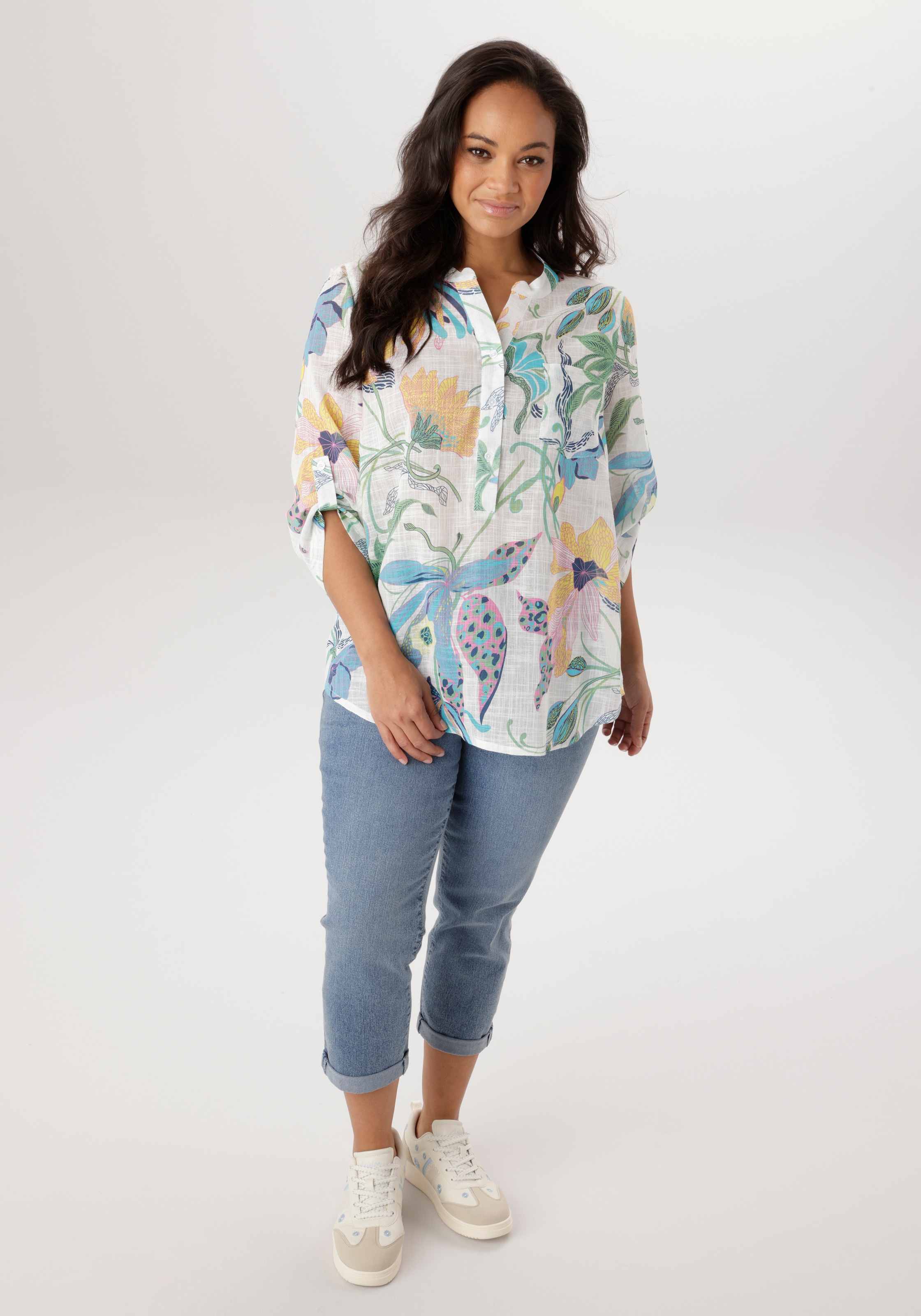 Aniston PLUS Schlupfbluse im Leinen-Look - NEUE KOLLEKTION