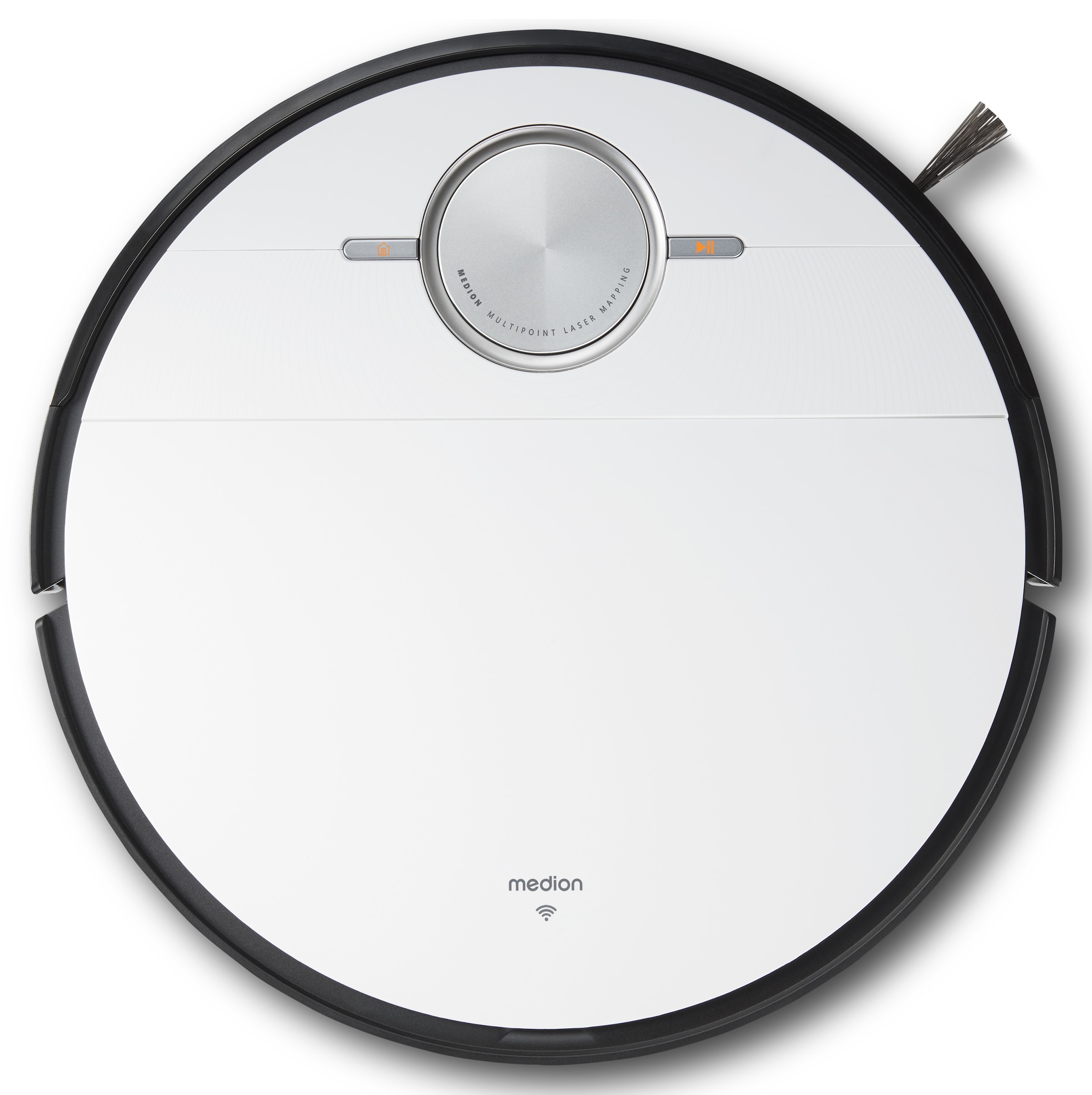 Medion® Saugroboter »X50 SW (MD 20004), Absaugstation, 8 kPa Saugleistung, Lasernavigation«, Teppicherkennung, No Go & Go Bereiche, App-Steuerung