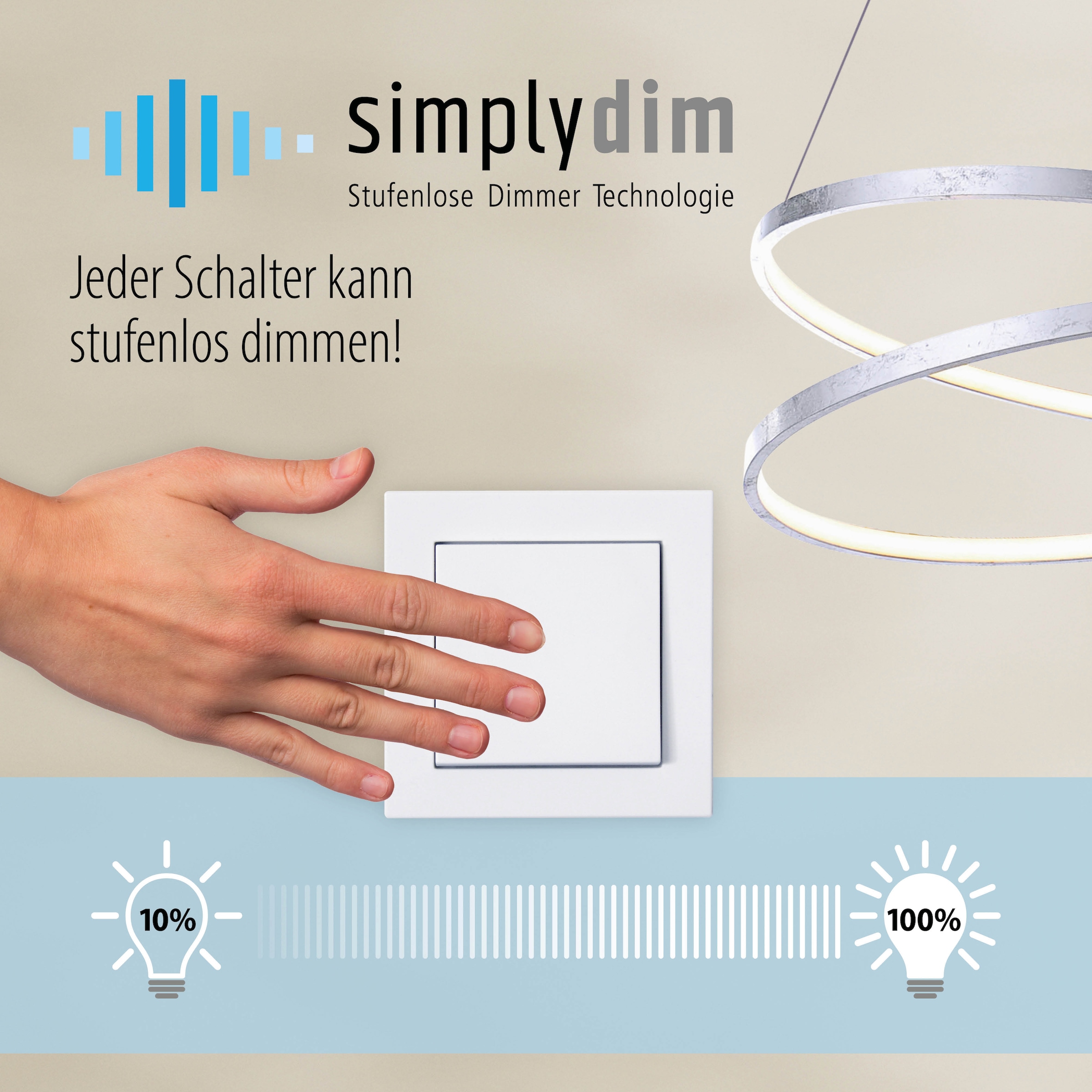JUST LIGHT LED Deckenleuchte »CURLS«, 4 flammig, Leuchtmittel LED-Board | LED fest integriert, LED