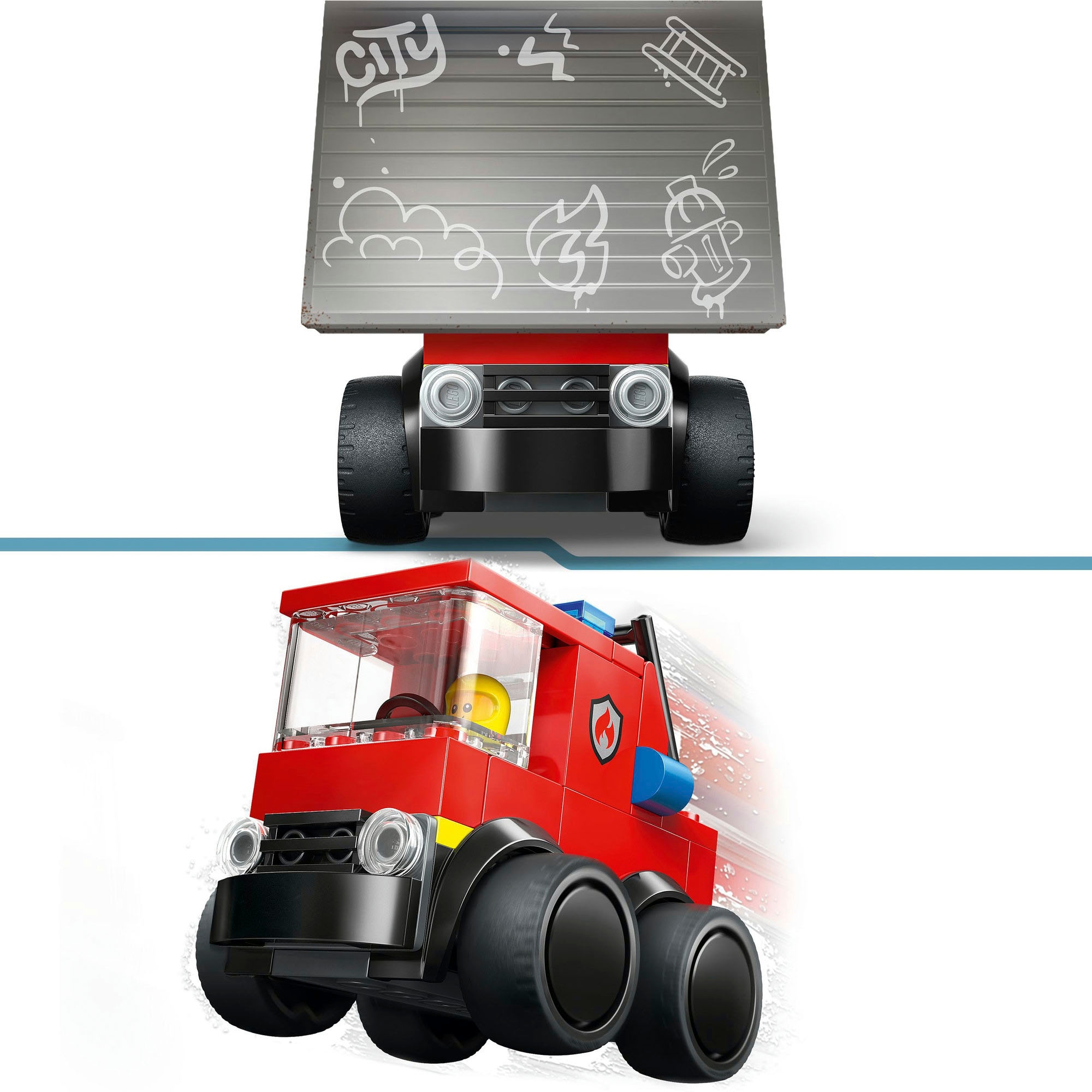 LEGO® Konstruktionsspielsteine »Coole Flitzer – Löschauto (60482), LEGO City« Made in Europe