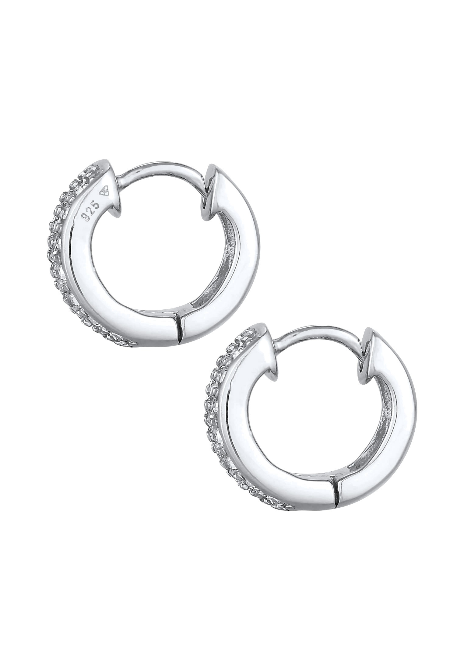 Elli Paar Creolen »Ohrringe Paar Creolen Elegant 925 Silber, mit Kristallen von Swarovski®«