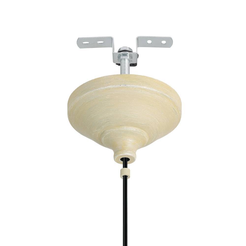 EGLO Hängeleuchte »AMSFIELD«, 1 flammig, Leuchtmittel E27 | ohne Leuchtmittel, Hängelampe, Stahl, Holz in Naturfarben, Esstischlampe, E27, Ø 35 cm