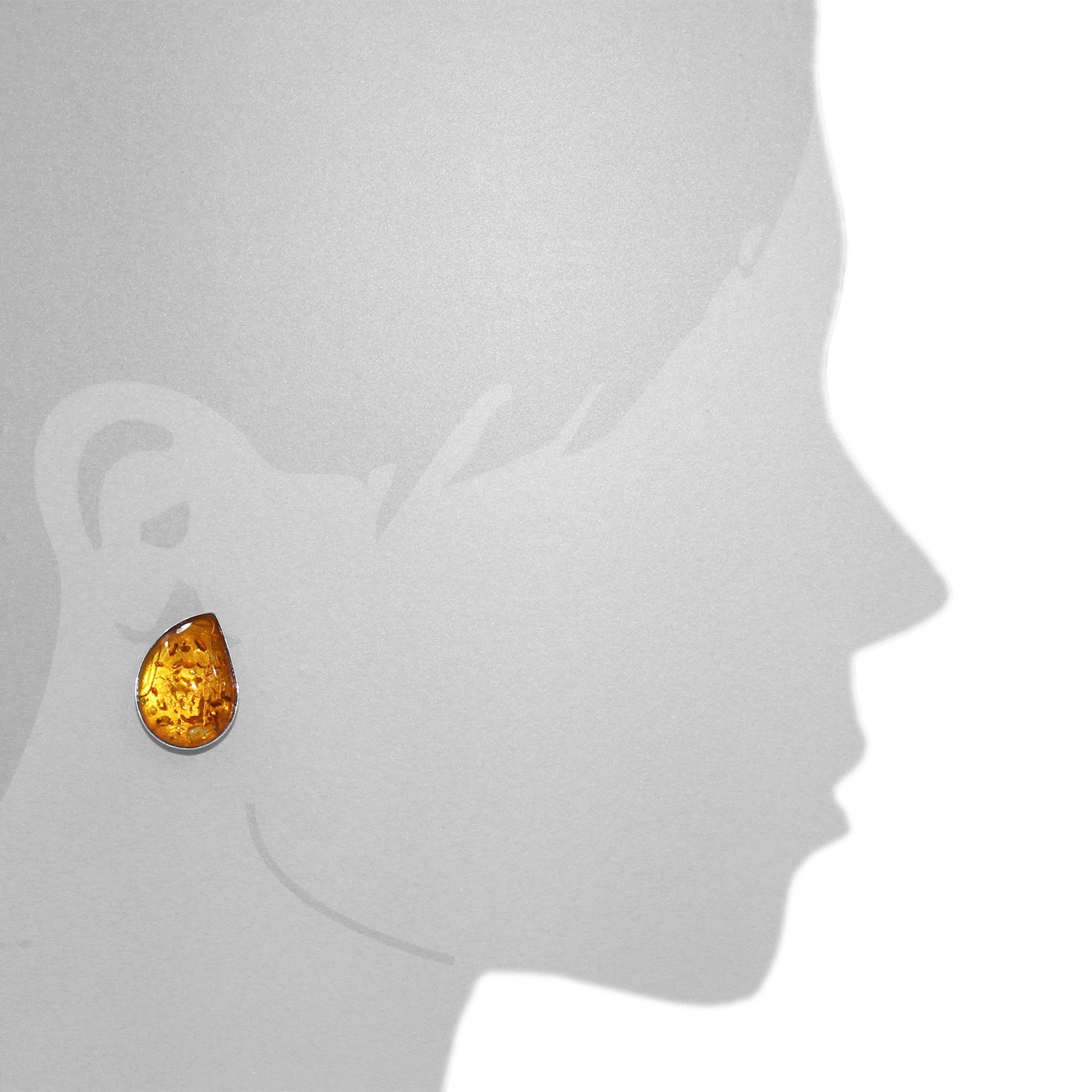 OSTSEE-SCHMUCK Paar Ohrclips »- Ulrika - Silber 925/000 - Bernstein«
