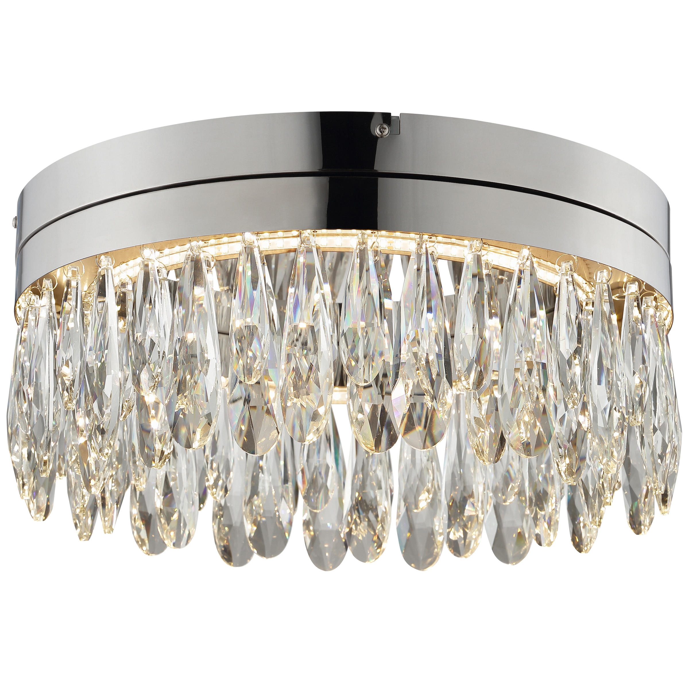 lumiCouture LED Deckenleuchte »Celestia« LED-Modul 1 Stk. Warmweiß Ø 40 cm, 3300 lm, 2700 K, K9- Kristalle, Memoryfunktion