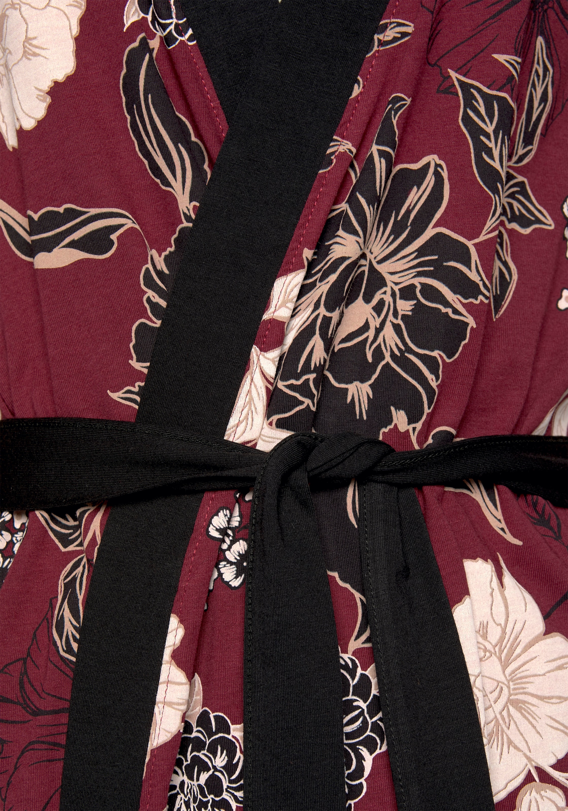 Kimono, ♕ s.Oliver bei Blumen-Dessin mit