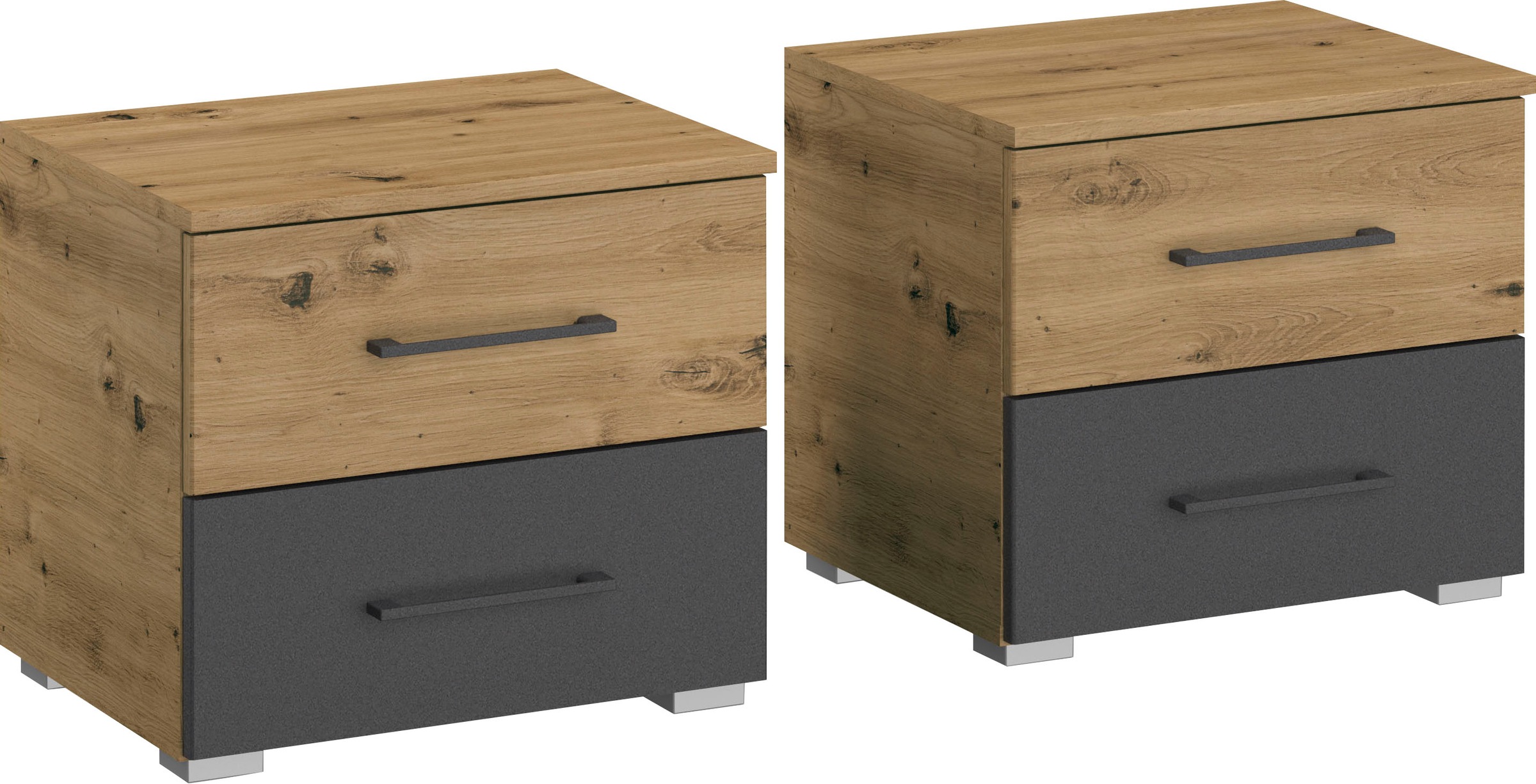 rauch Schlafzimmer-Set »Birmingham«, (5 tlg.), 5-tlg.Set: Schwebetürenschrank inkl. Passepartout, Bett, 2 Nachttische