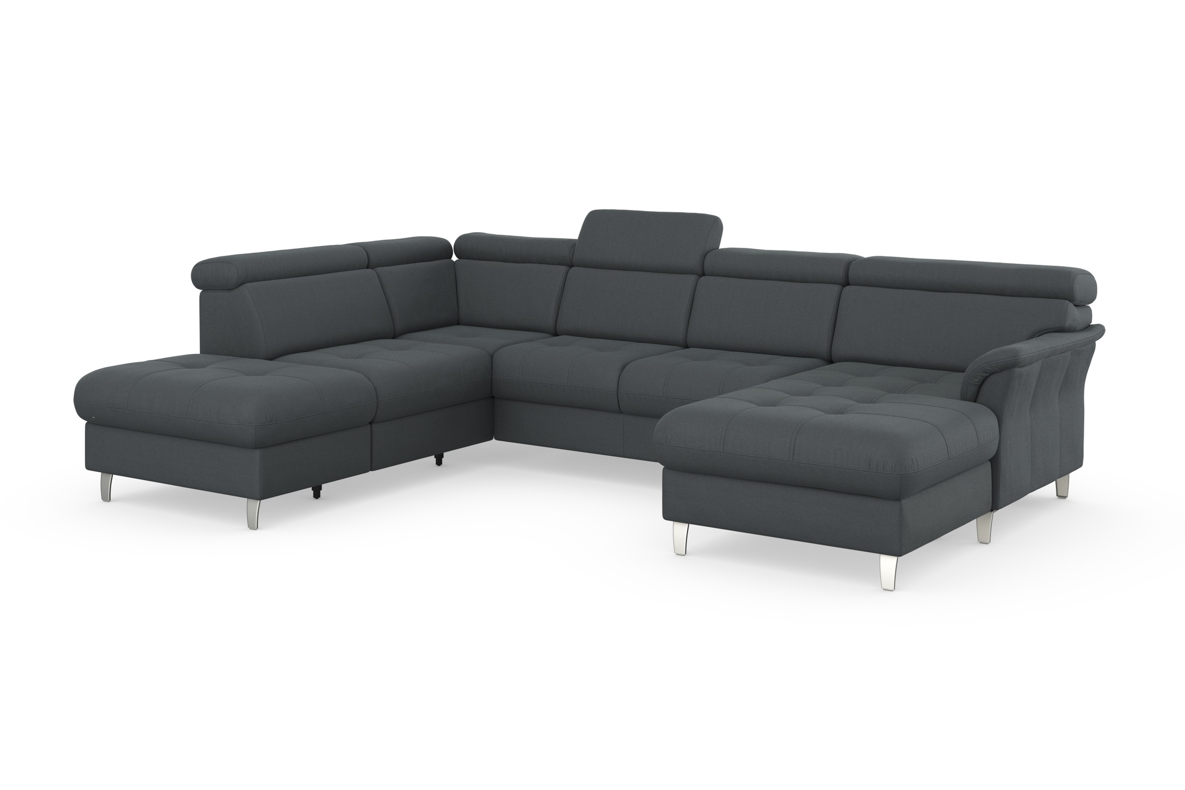 sit&more Wohnlandschaft »Marano U-Form«, inklusive Kopfteilverstellung, wahlweise mit Bettfunktion, Bettkasten