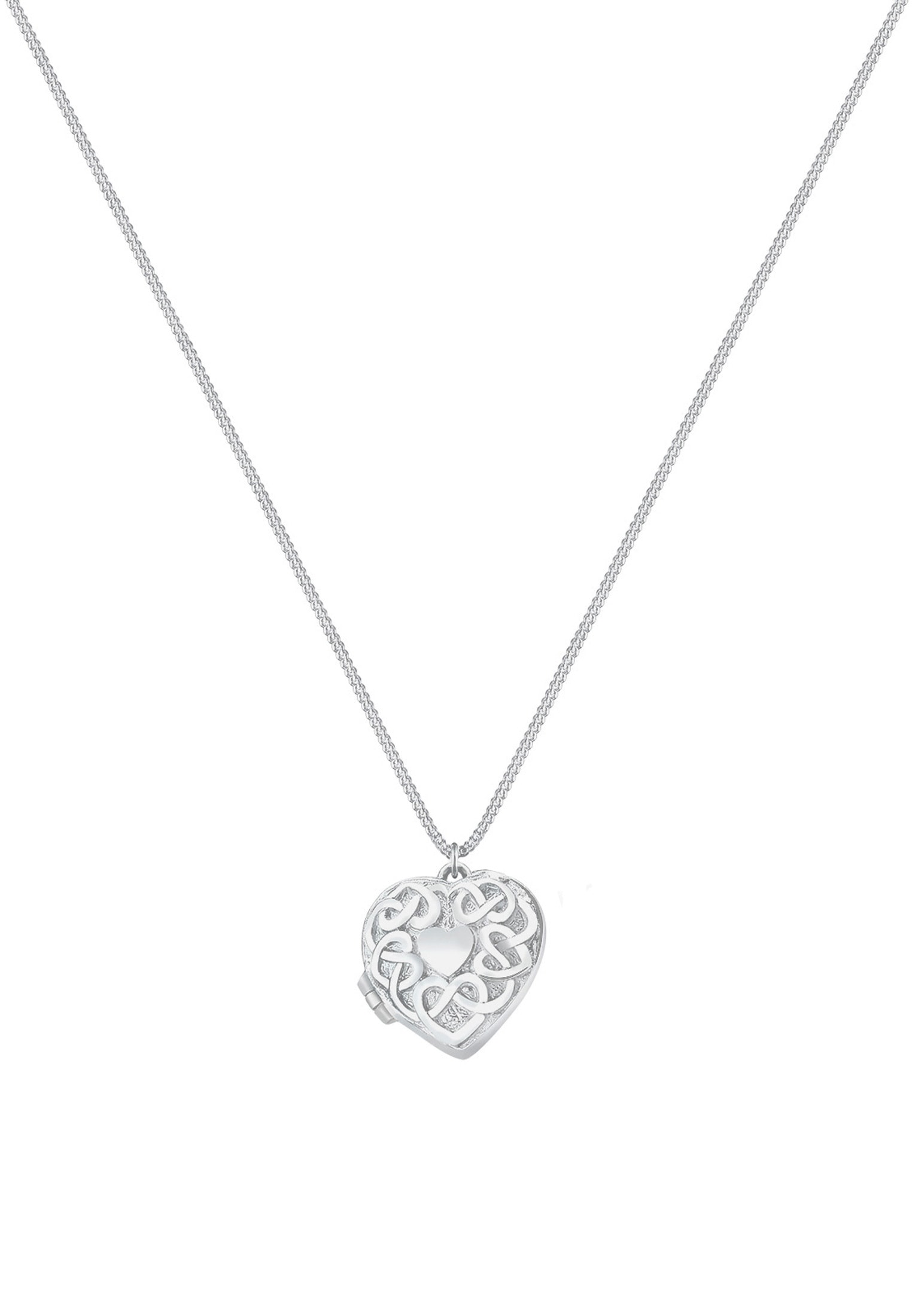 Elli Lange Kette »Halskette Herz Medaillon Ornament 925 Silber«