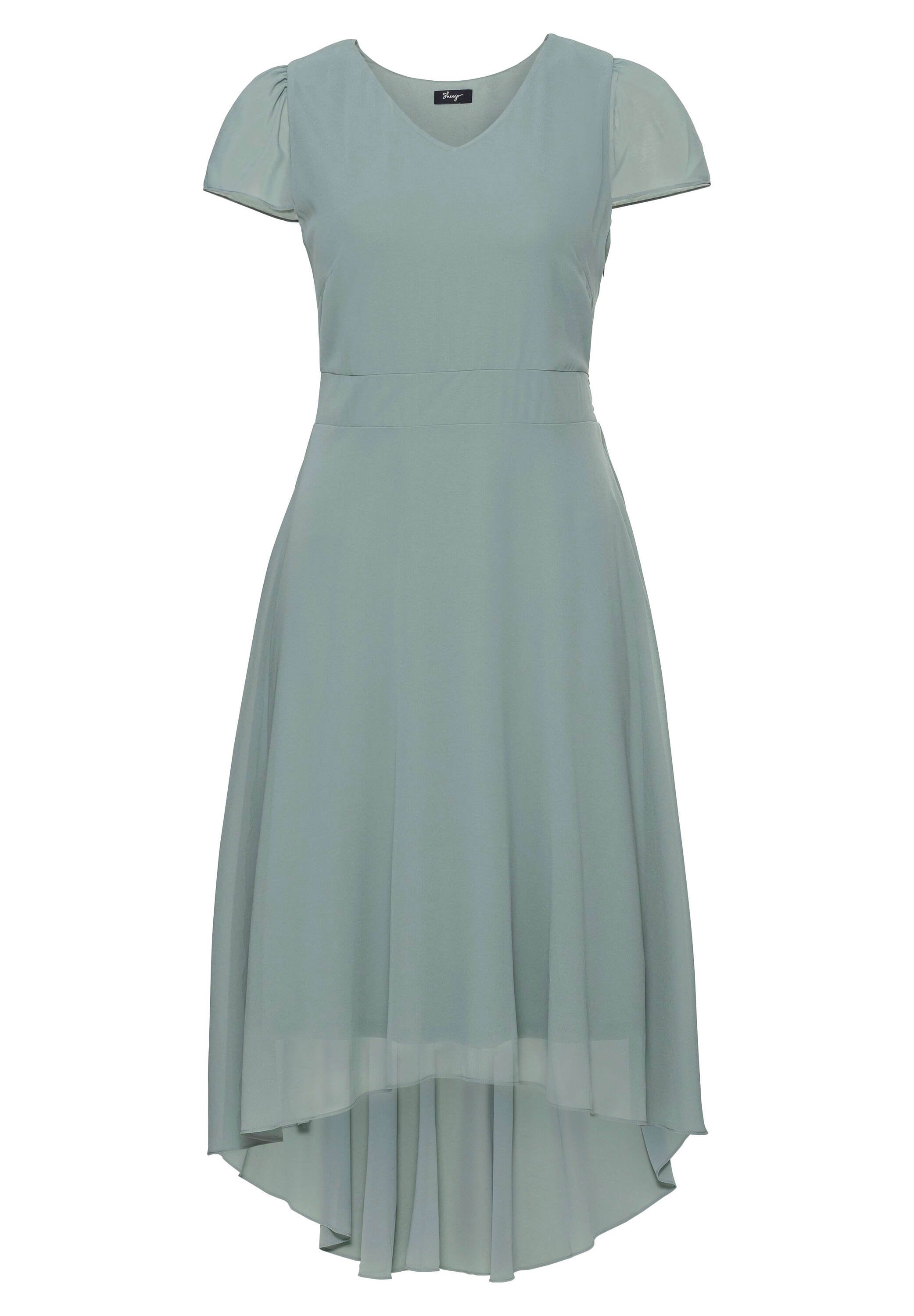 Sheego Jerseykleid »Abendkleid Abendkleid mit Flügelärmeln« Ohne Taschen mit Flügelärmeln