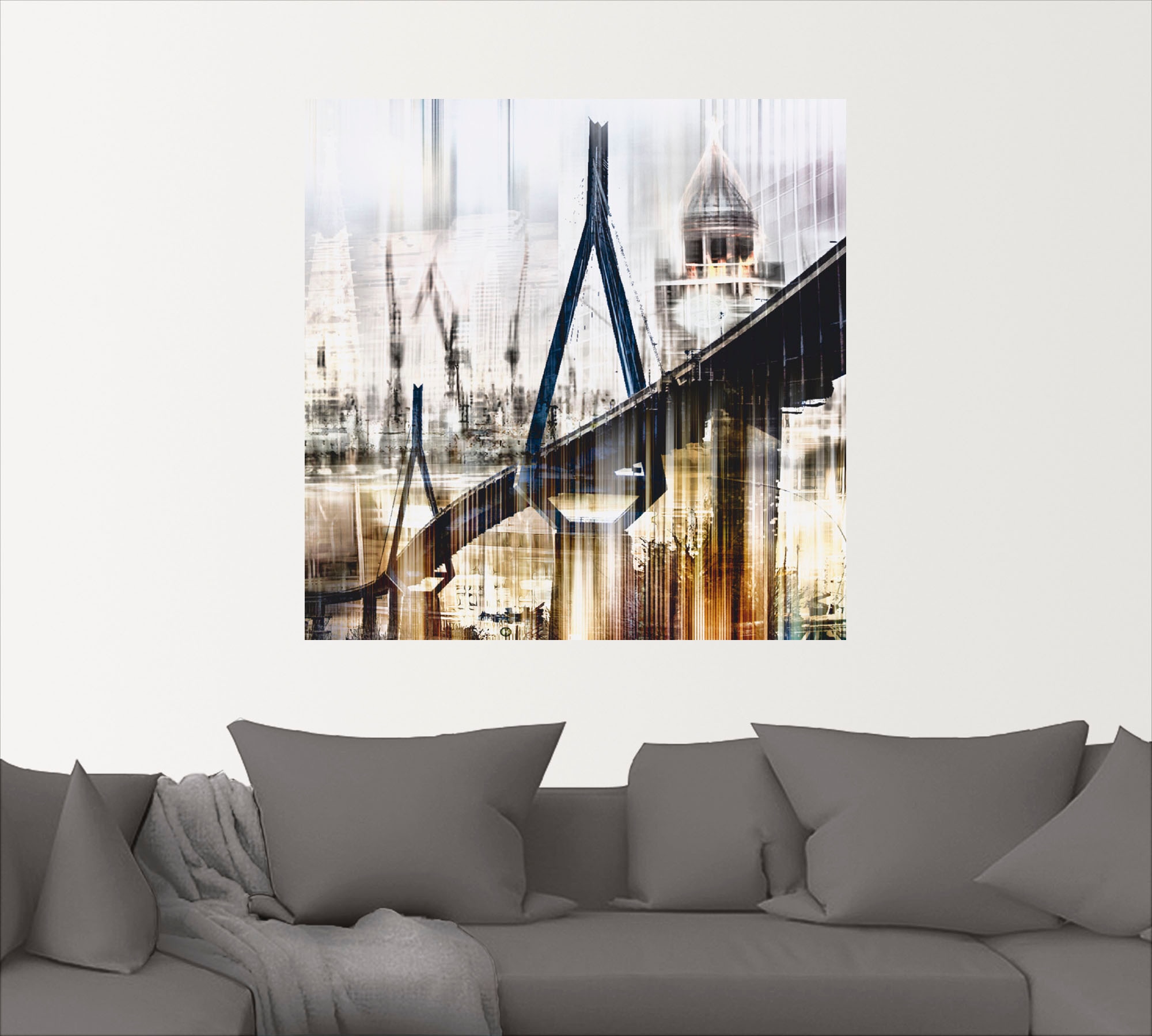 Artland Wandbild »Hamburg Skyline Collage III«, Deutschland, (1 St.), als Leinwandbild, Wandaufkleber in verschied. Größen