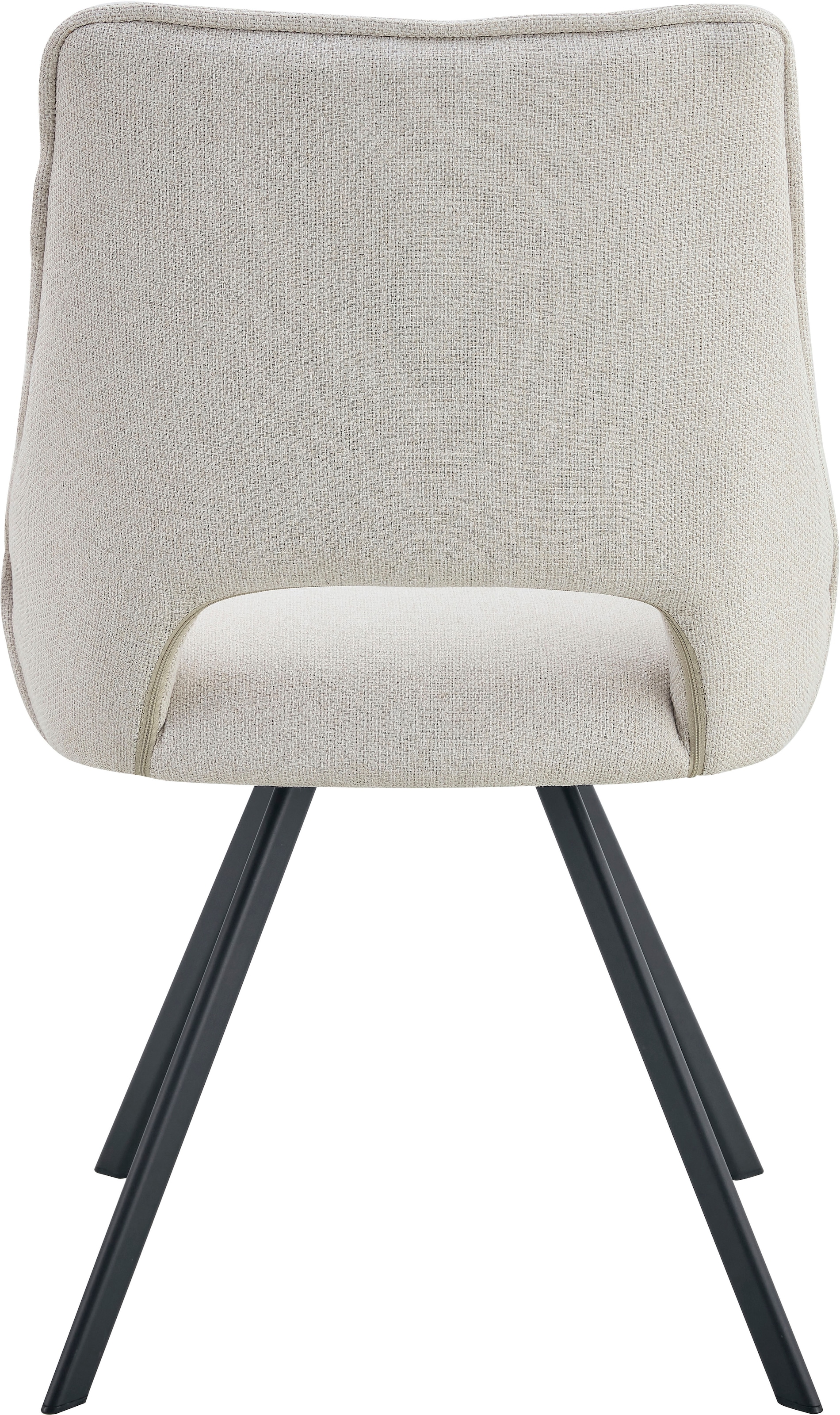 Home affaire Esszimmerstuhl »BRANDON, 2er Set, mit Metallgestell in matt schwarz« (Set) 2 Stk.in verschiedenen Farben, Belsatbarkeit pro Stuhl 120 kg