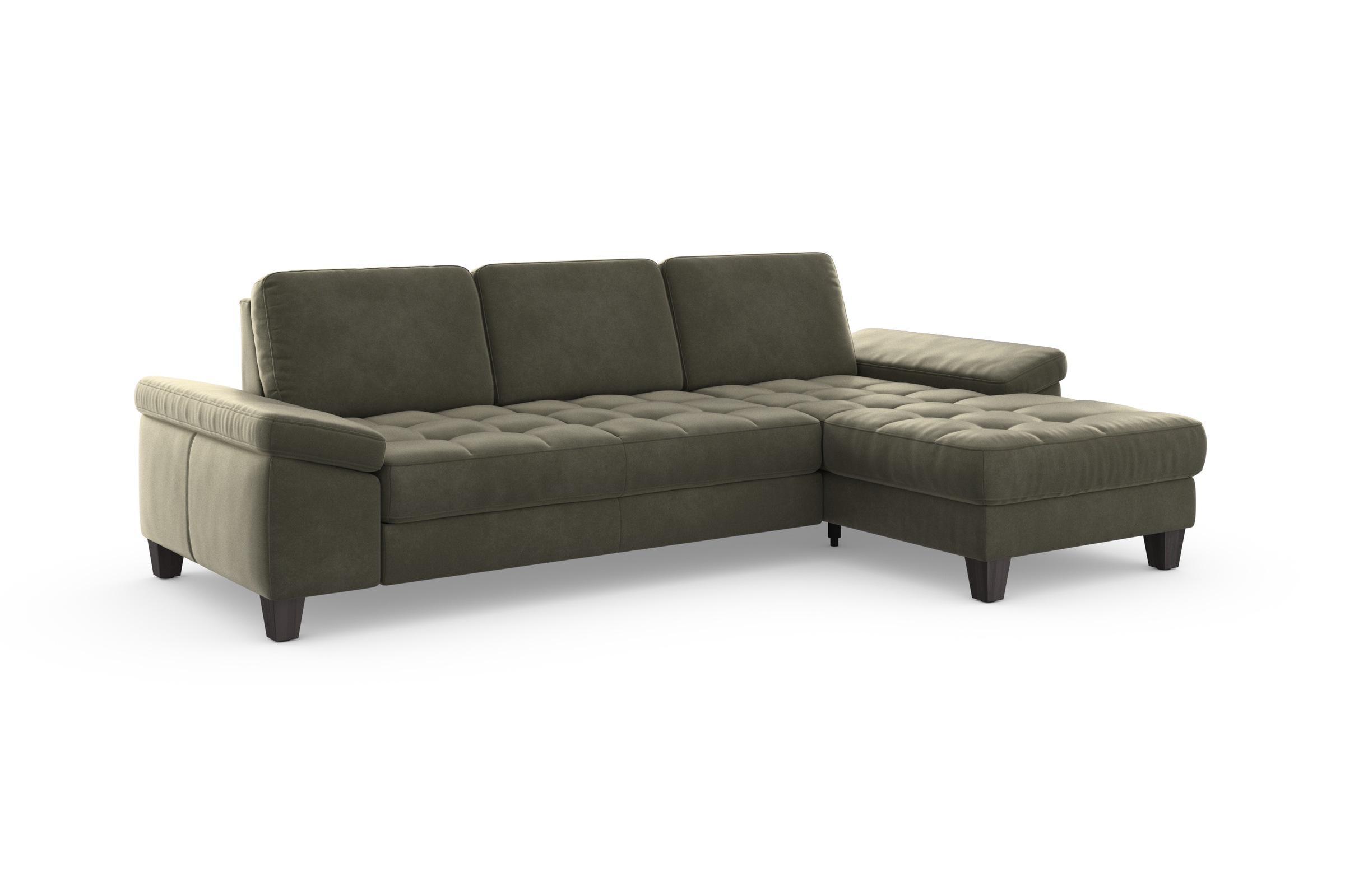 sit&more Ecksofa »Westham L-Form«, Recamiere, mit oder ohne Bettfunktion, Bettkasten, Füße wengefarben