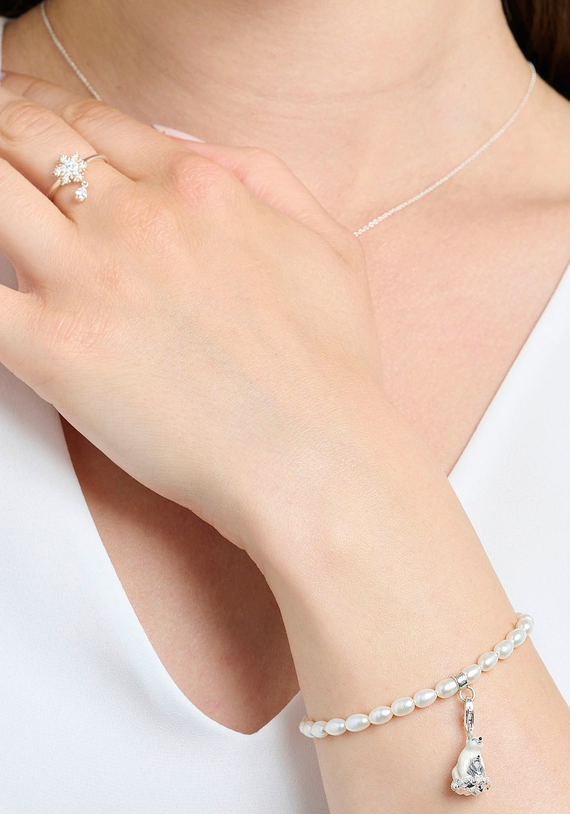 THOMAS SABO Charm-Einhänger »Eisbären« mit Zirkonia (synth.)