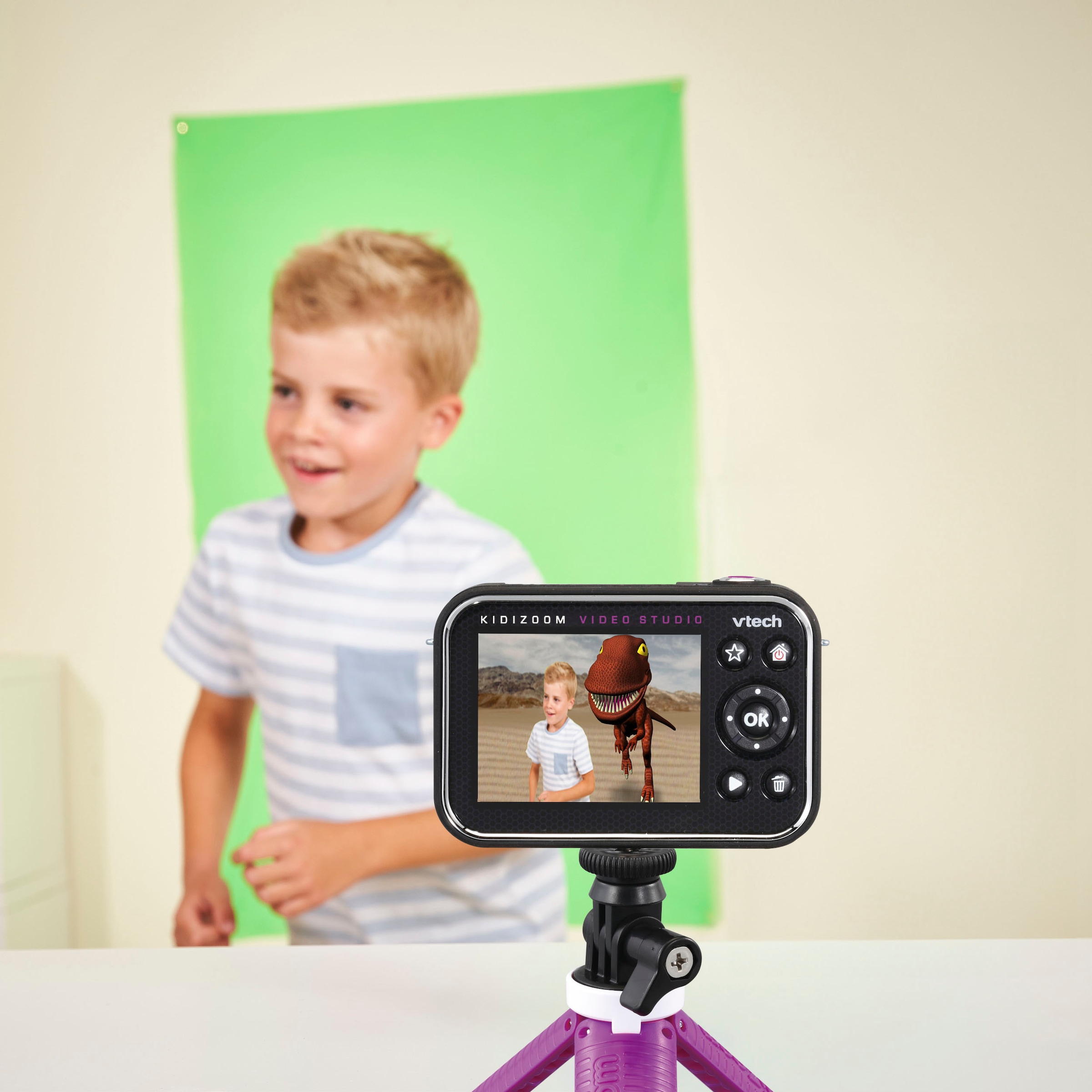 Vtech® Kinderkamera »KidiZoom Video Studio HD lila«, 5 MP, inkl. Selfie-Funktion und Ministativ