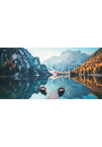 Leinwandbild »Pragser Wildsee«, Seelandschaft-Italien, (1 St.)