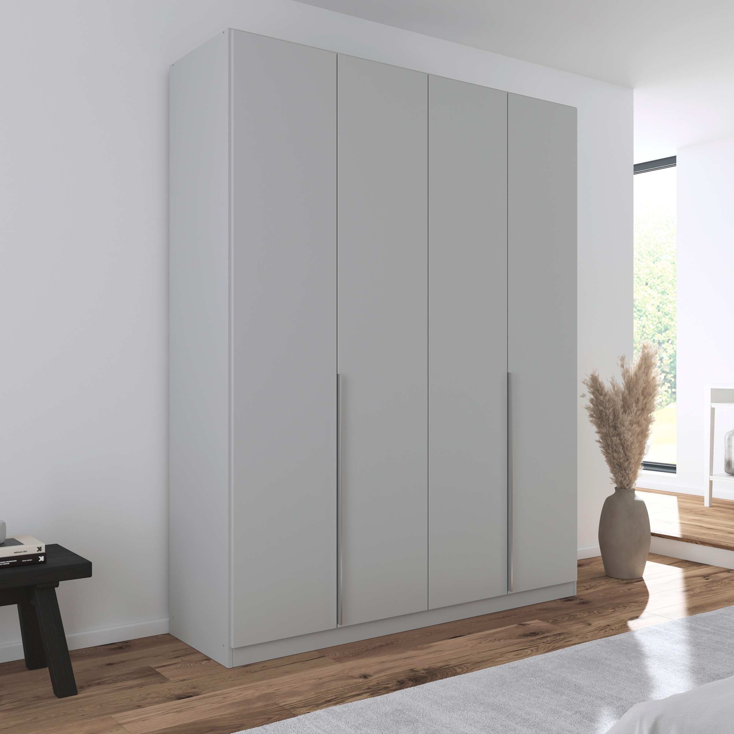 rauch Drehtürenschrank »Kleiderschrank Schrank Garderobe AGORDO TOPSELLER Schlafzimmer«, (in zwei Griff-Farben mit Dekor- oder Hochglanzfront), durchdachte Innenausstattung, in 6 Breiten und 2 Höhen MADE IN GERMANY