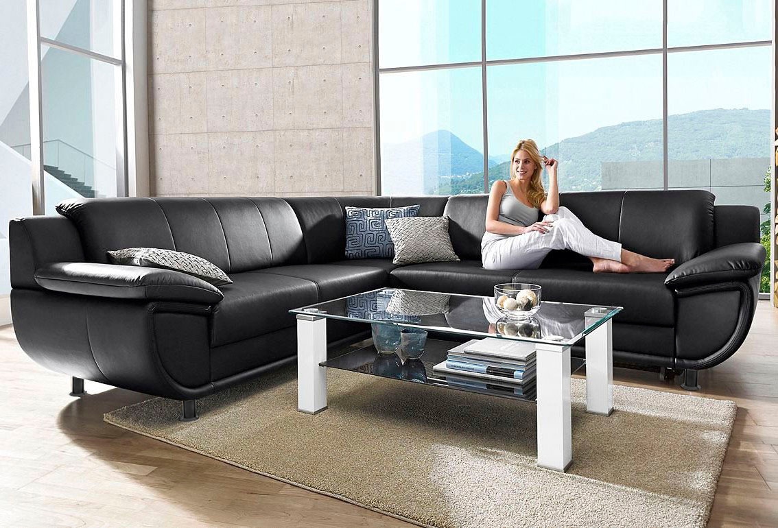 TRENDMANUFAKTUR Ecksofa »Rondo wahlweise mit Schlaffunktion, 267x247 cm (BxT), breite...