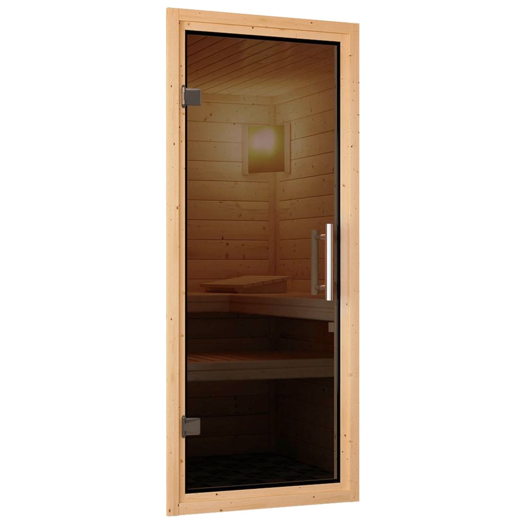 Karibu Sauna »Jarla«, (Set), 9-kW-Bio-Ofen mit externer Steuerung