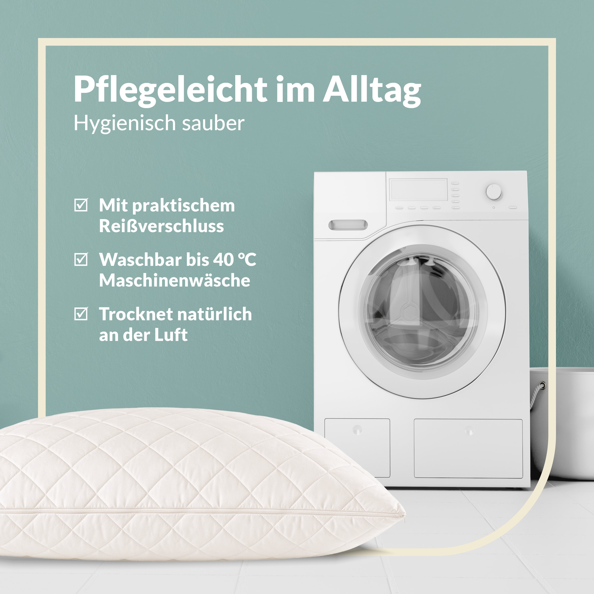 fan Naturfaserkissen »Gobi, Kopfkissen in 40x80 & 80x80 cm, Made in Germany« Füllung: 97Wolle3sonstigeFasern 1 Stk. tlg. Kissenbezug aus Baumwolle mit Kamelhaar versteppt, Füllung aus Wolle