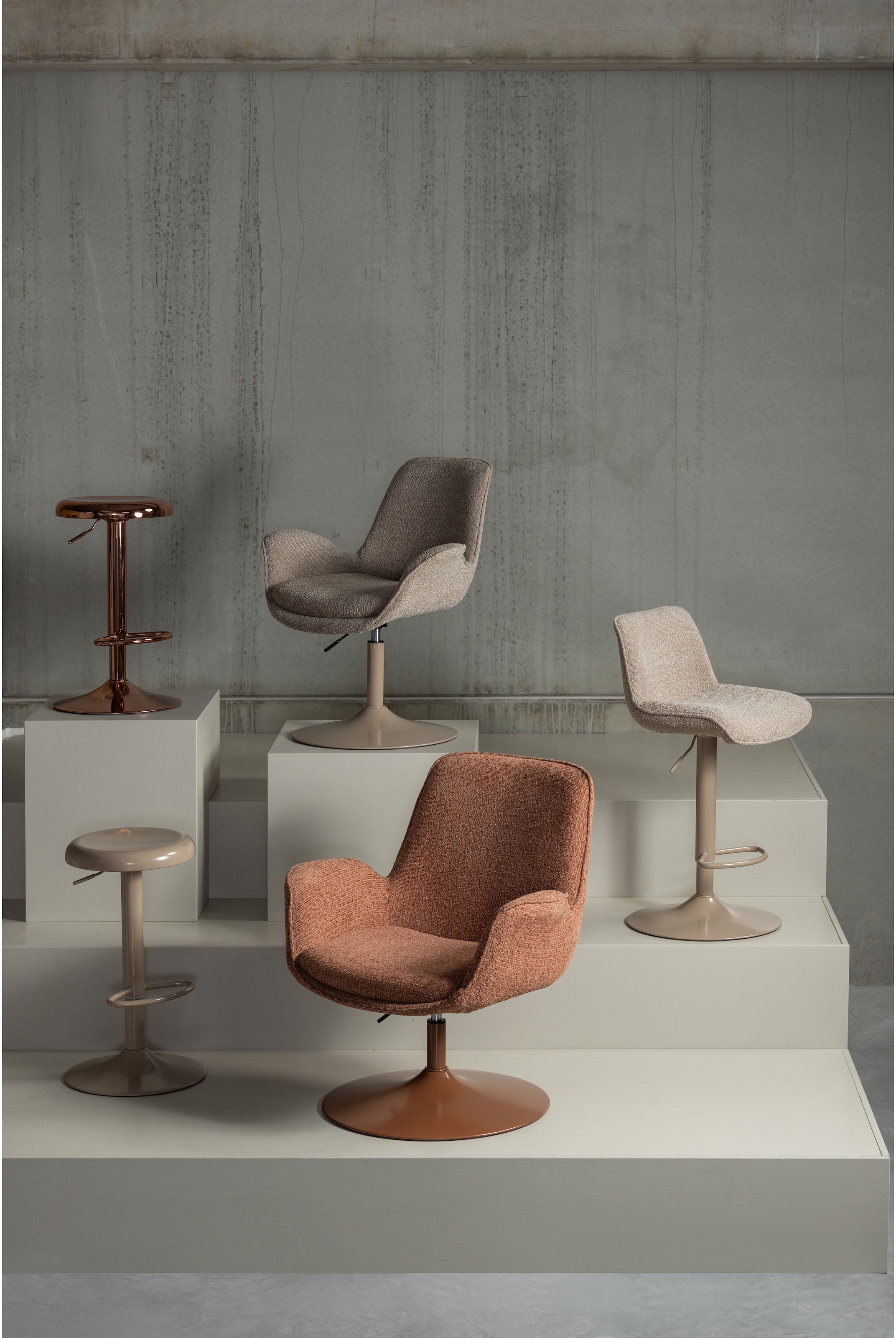 WOOOD Barhocker »Isaac« Höhenverstellbar, Breite 39 cm