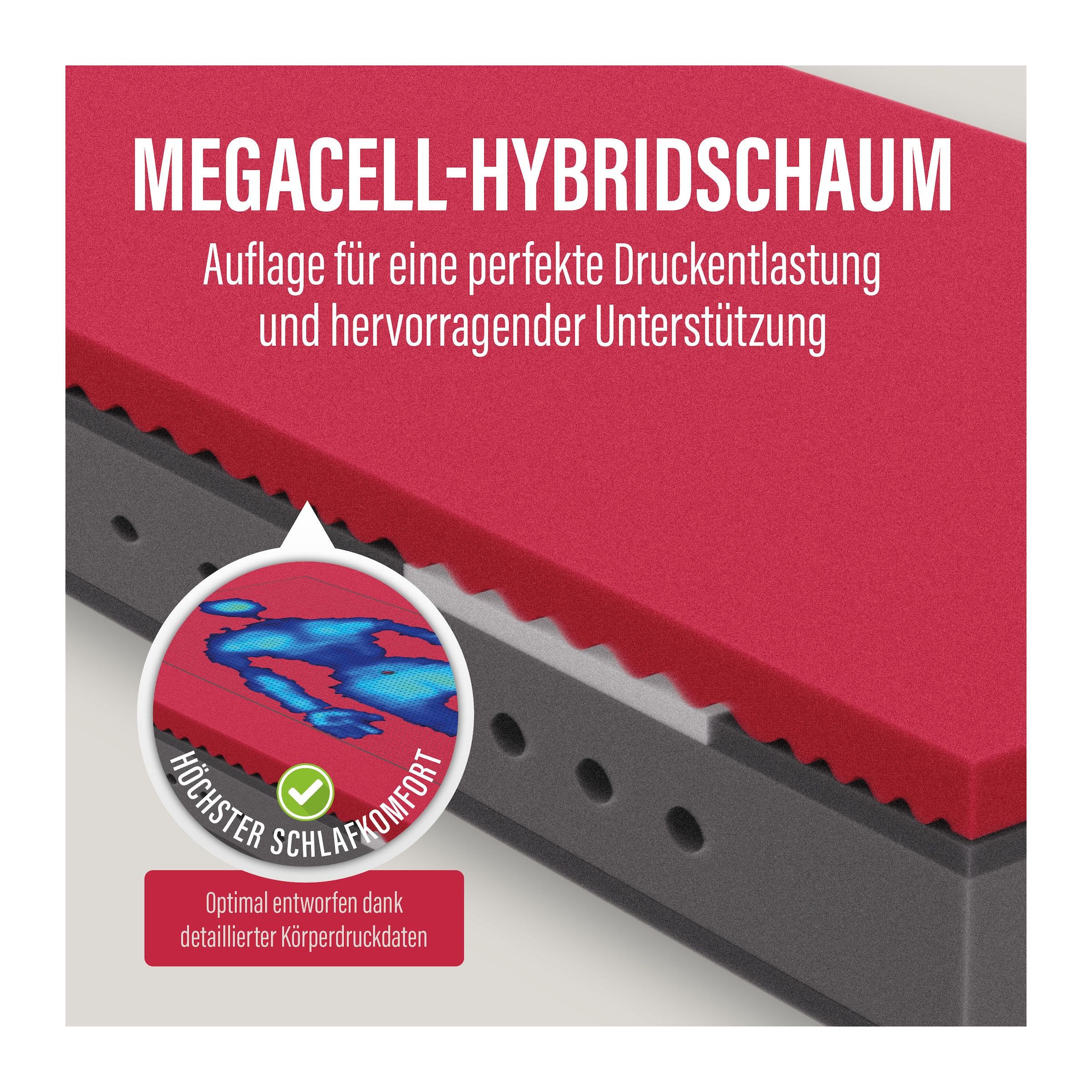 Paradies »Neuheit: Paradies Perfekta TFK, 90x200, 140x200 cm & weitere Größen« 22 cm hoch Raumgewicht: 35 kg/m³ 1.000 Federn 1 Stk. tlg. Matratze mit 1.000 Federn für maximale Punktelastizität und Komfort