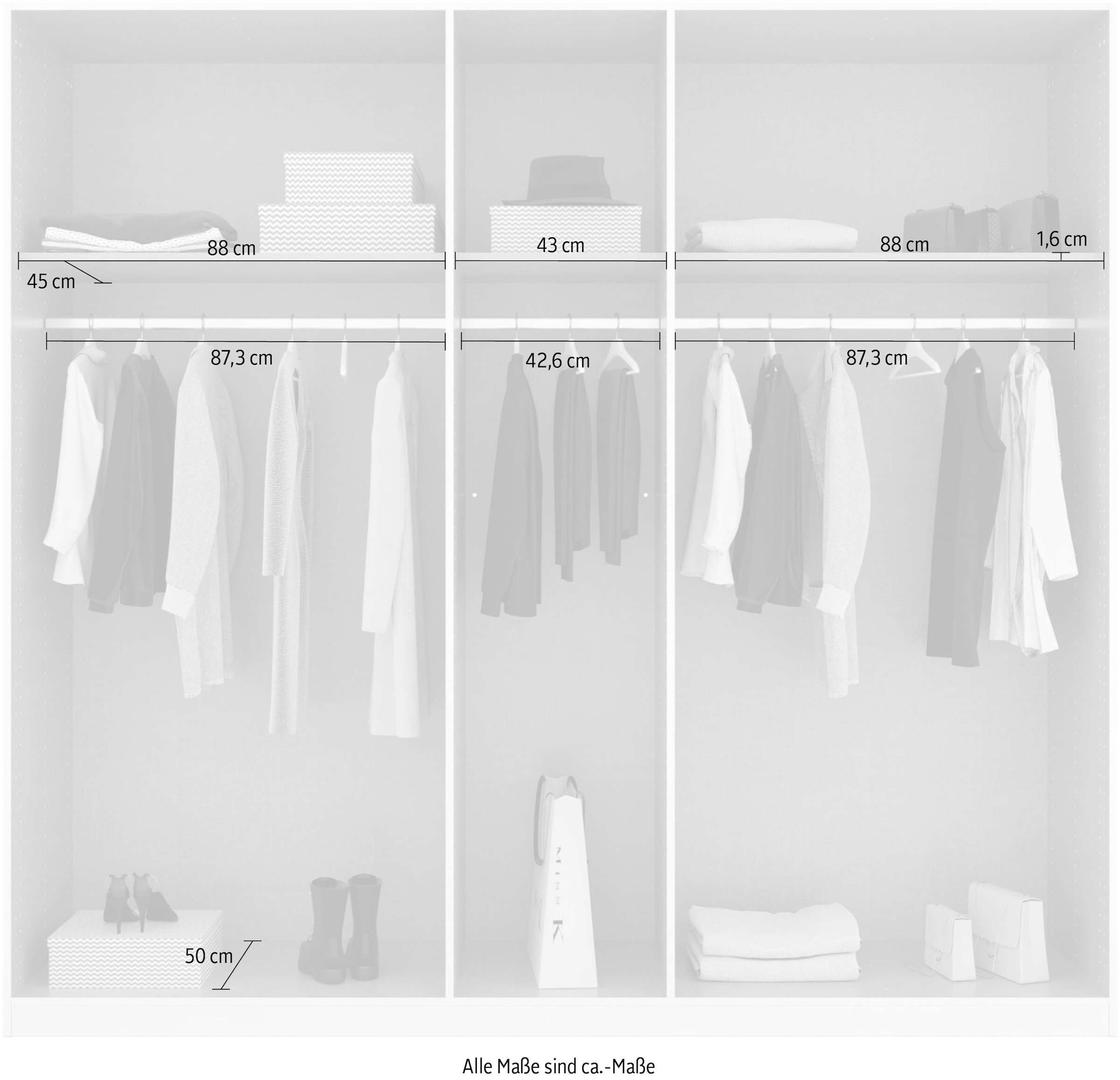 rauch Drehtürenschrank »Dark&Wood by Quadra Spin«, im Industrial Style mit Metallgriffstangen
